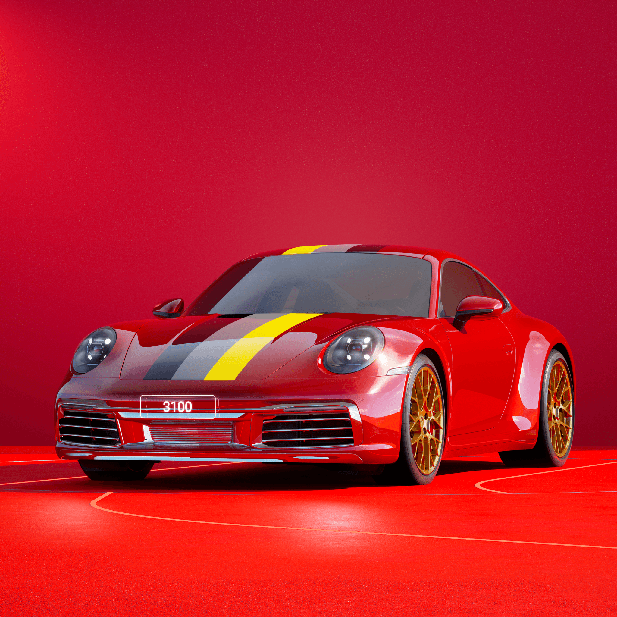 The PORSCHΞ 911 3100 image in phase