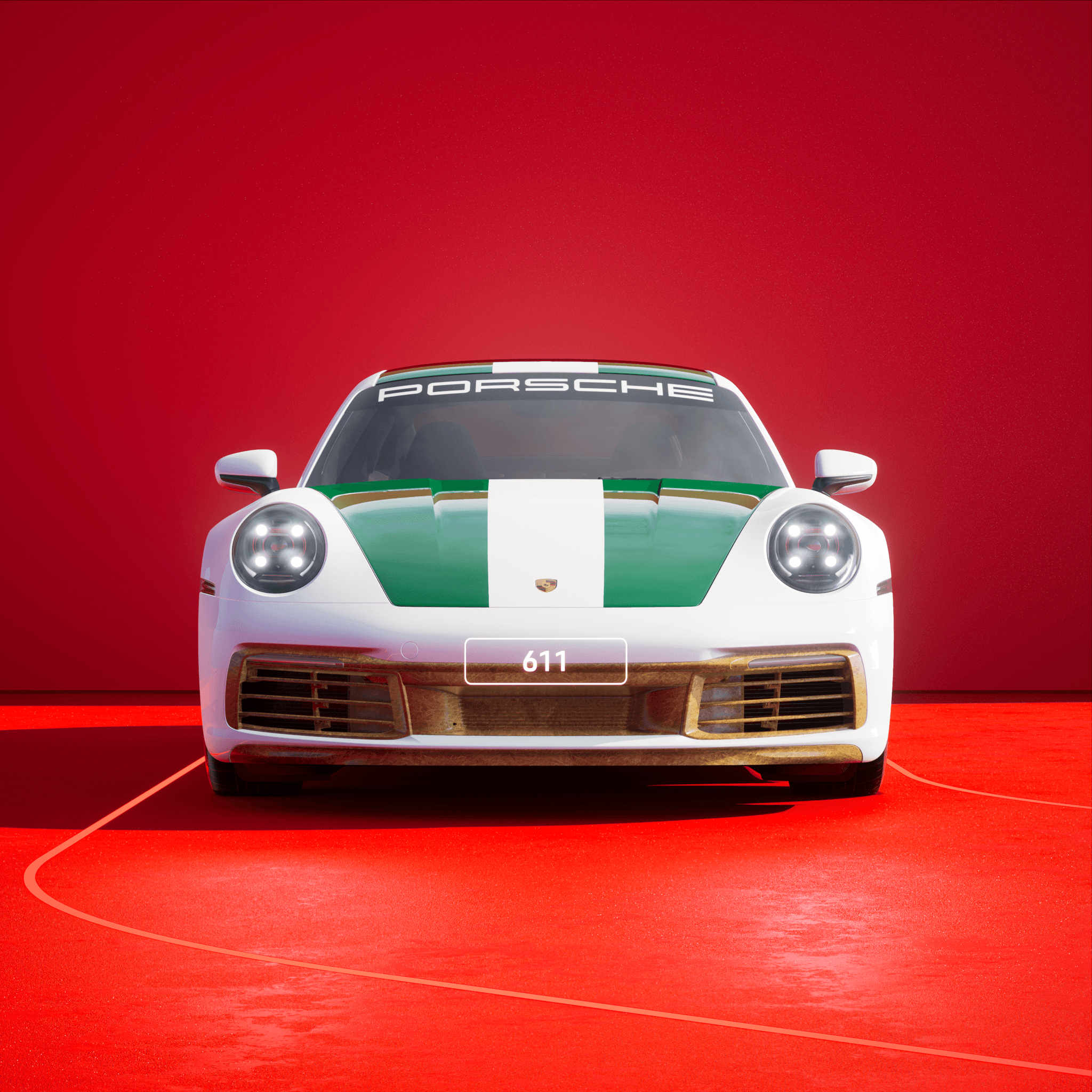 The PORSCHΞ 911 611 image in phase