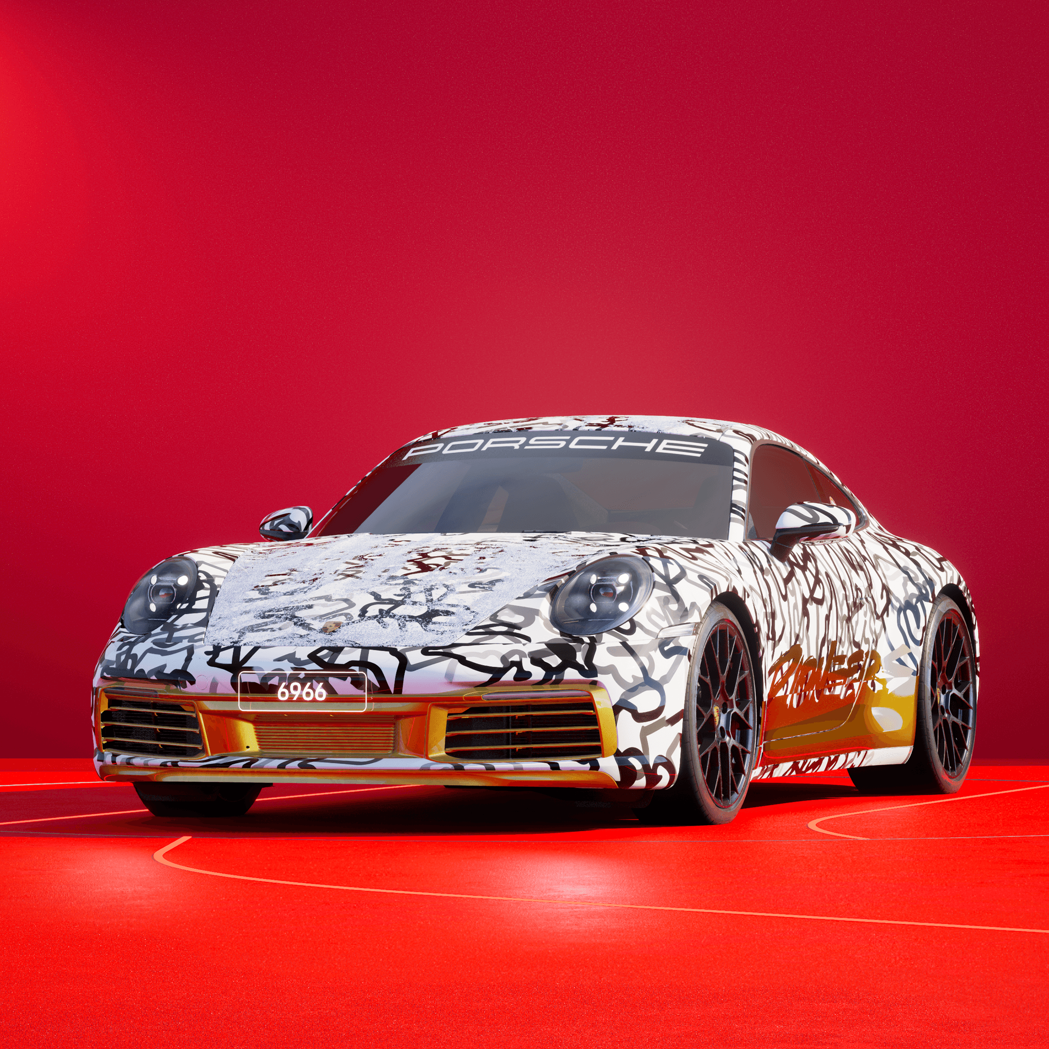 The PORSCHΞ 911 6966 image in phase