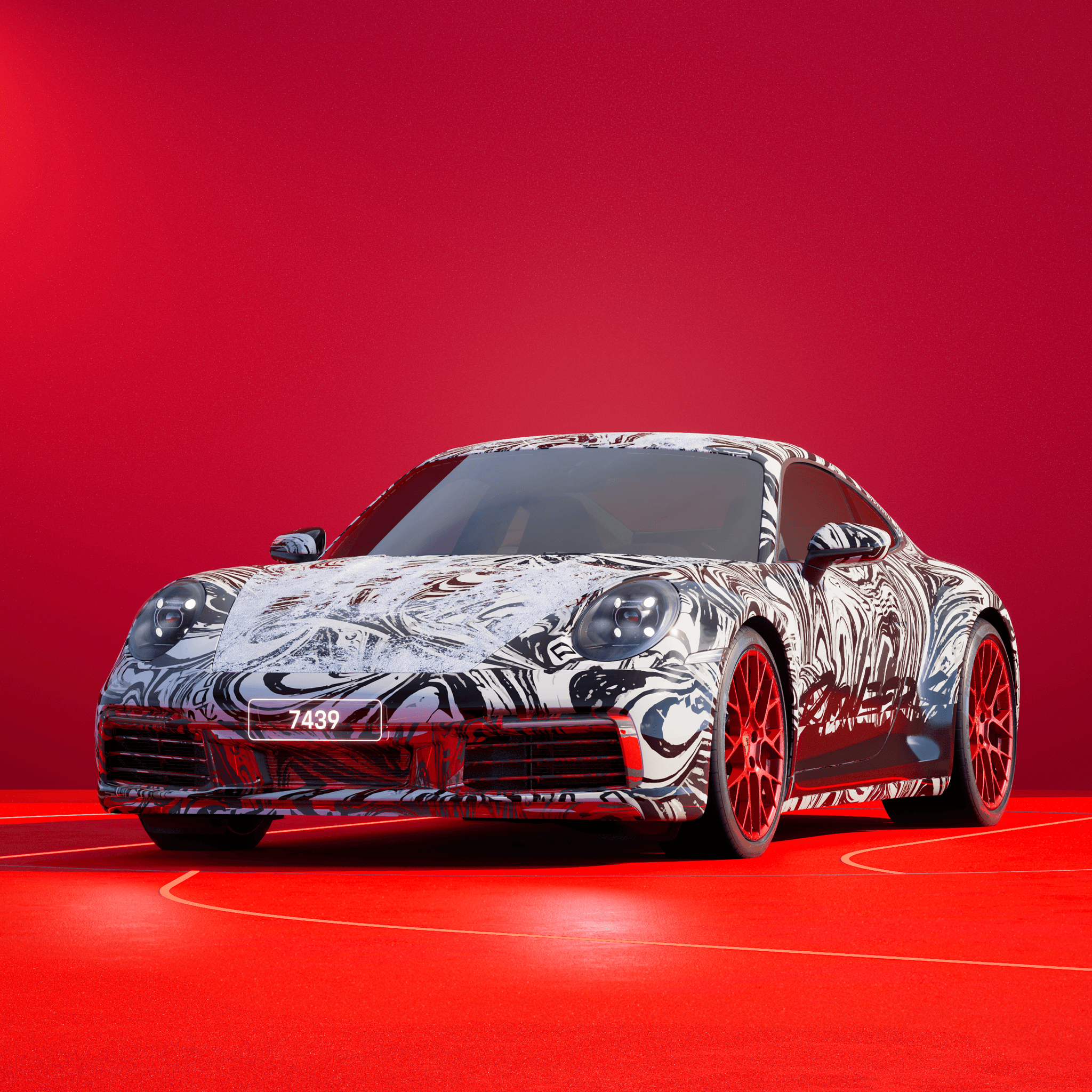 The PORSCHΞ 911 7439 image in phase