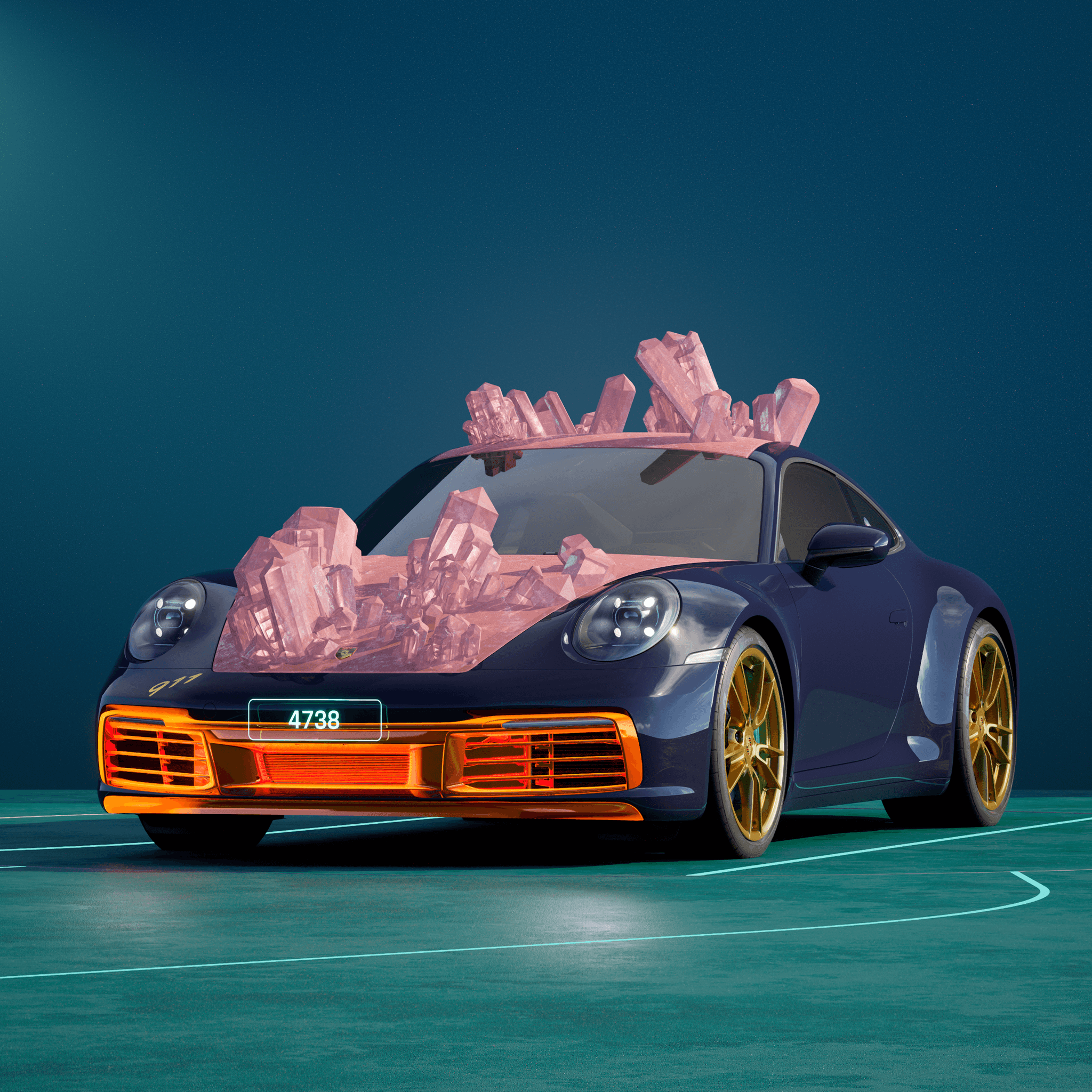 The PORSCHΞ 911 4738 image in phase