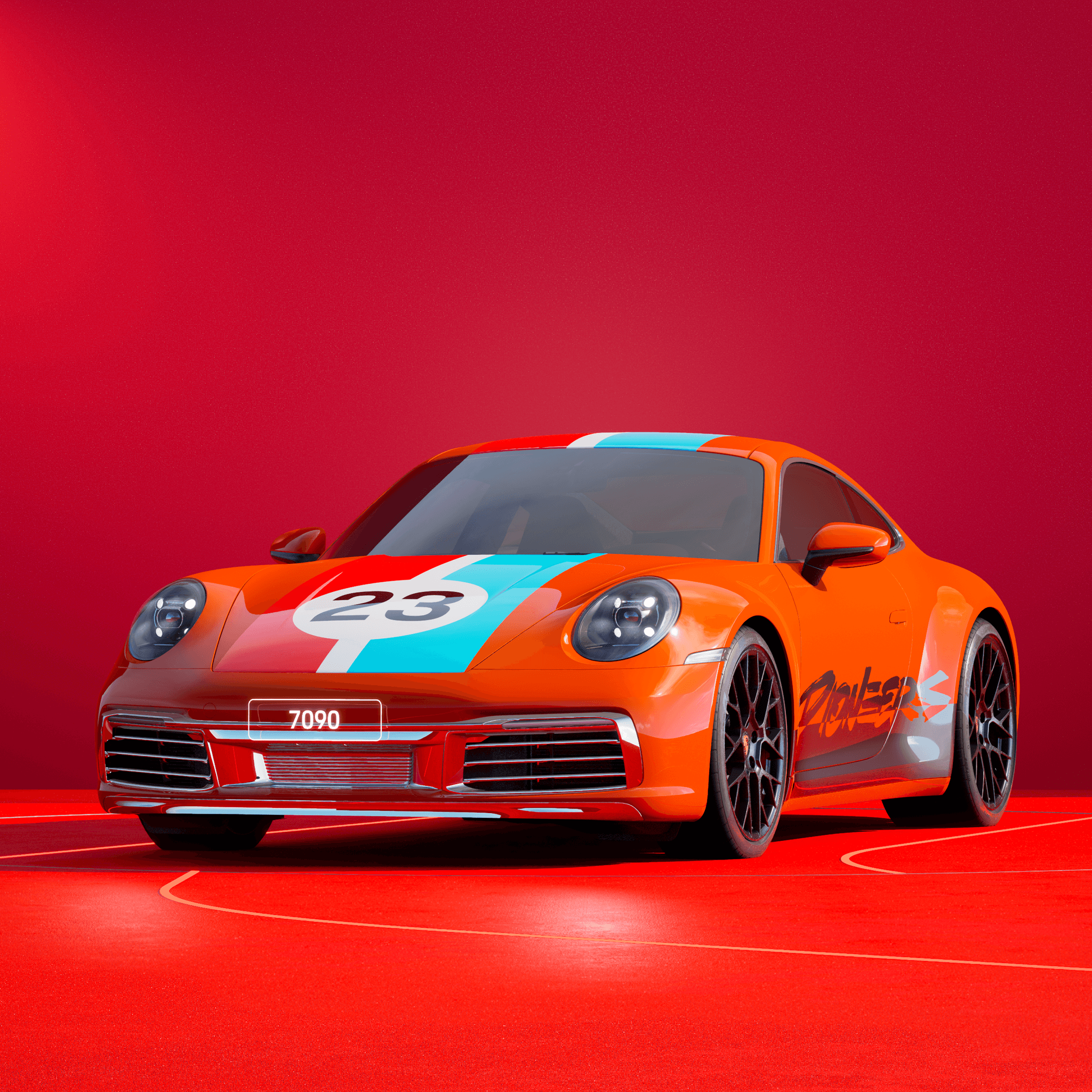 The PORSCHΞ 911 7090 image in phase