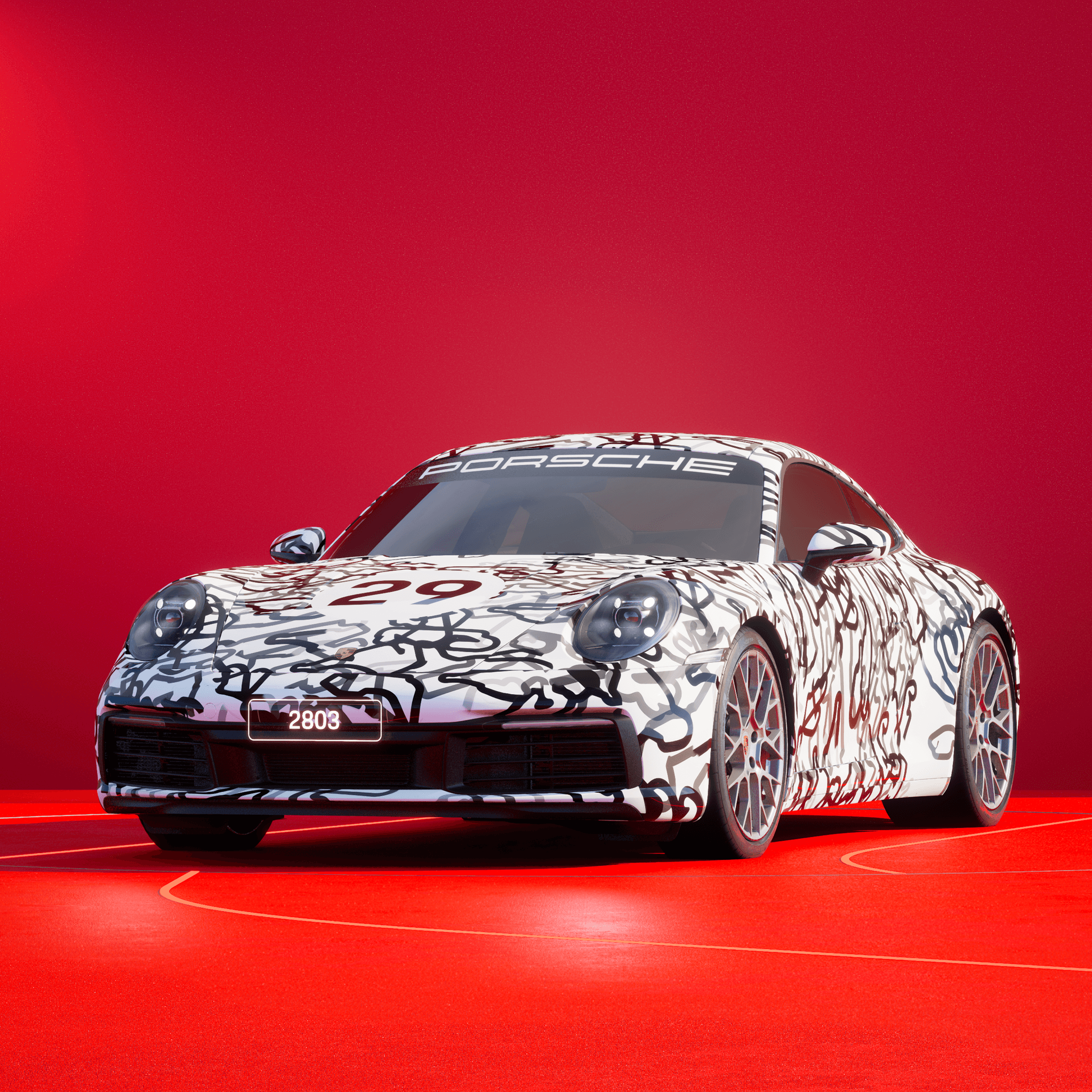 The PORSCHΞ 911 2803 image in phase