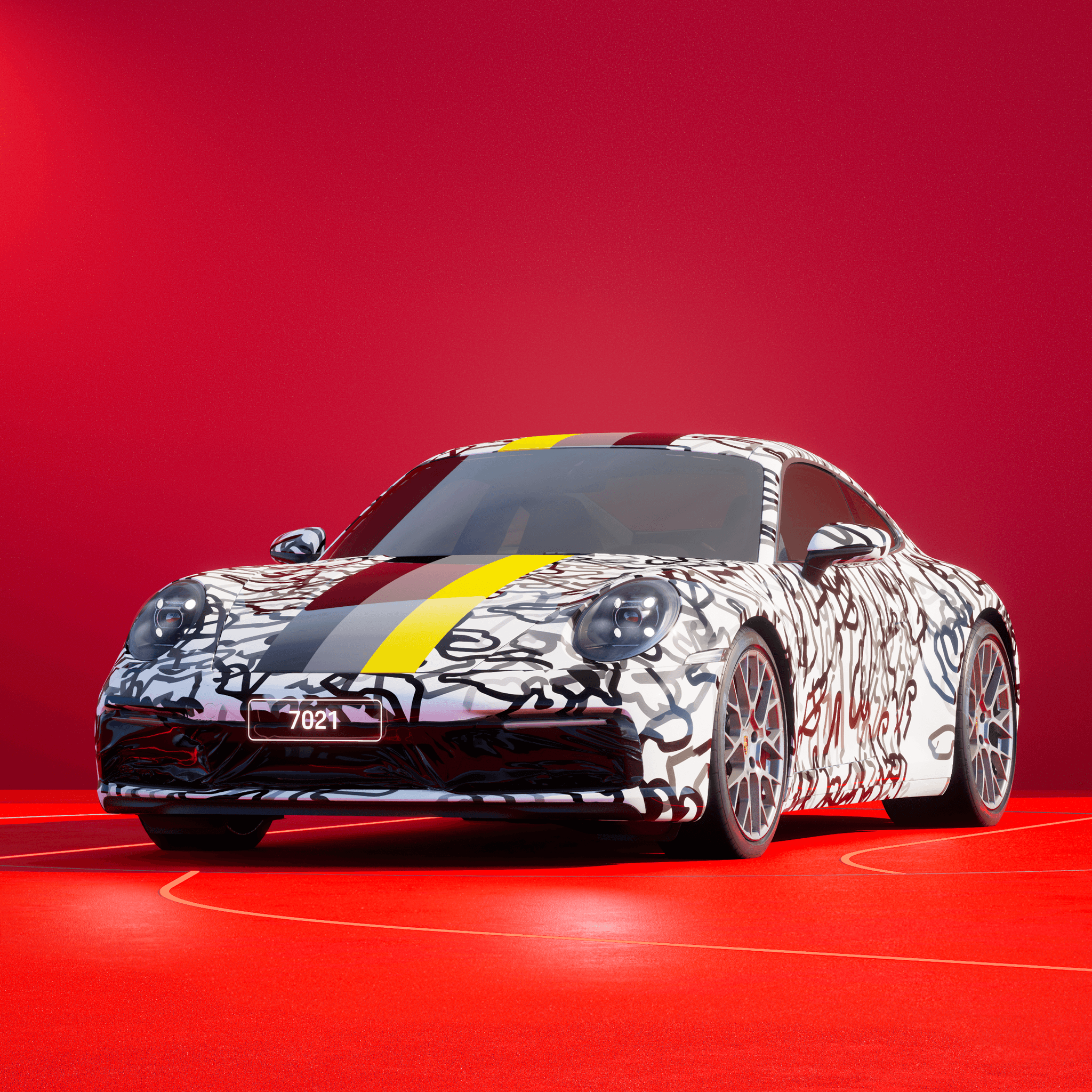The PORSCHΞ 911 7021 image in phase