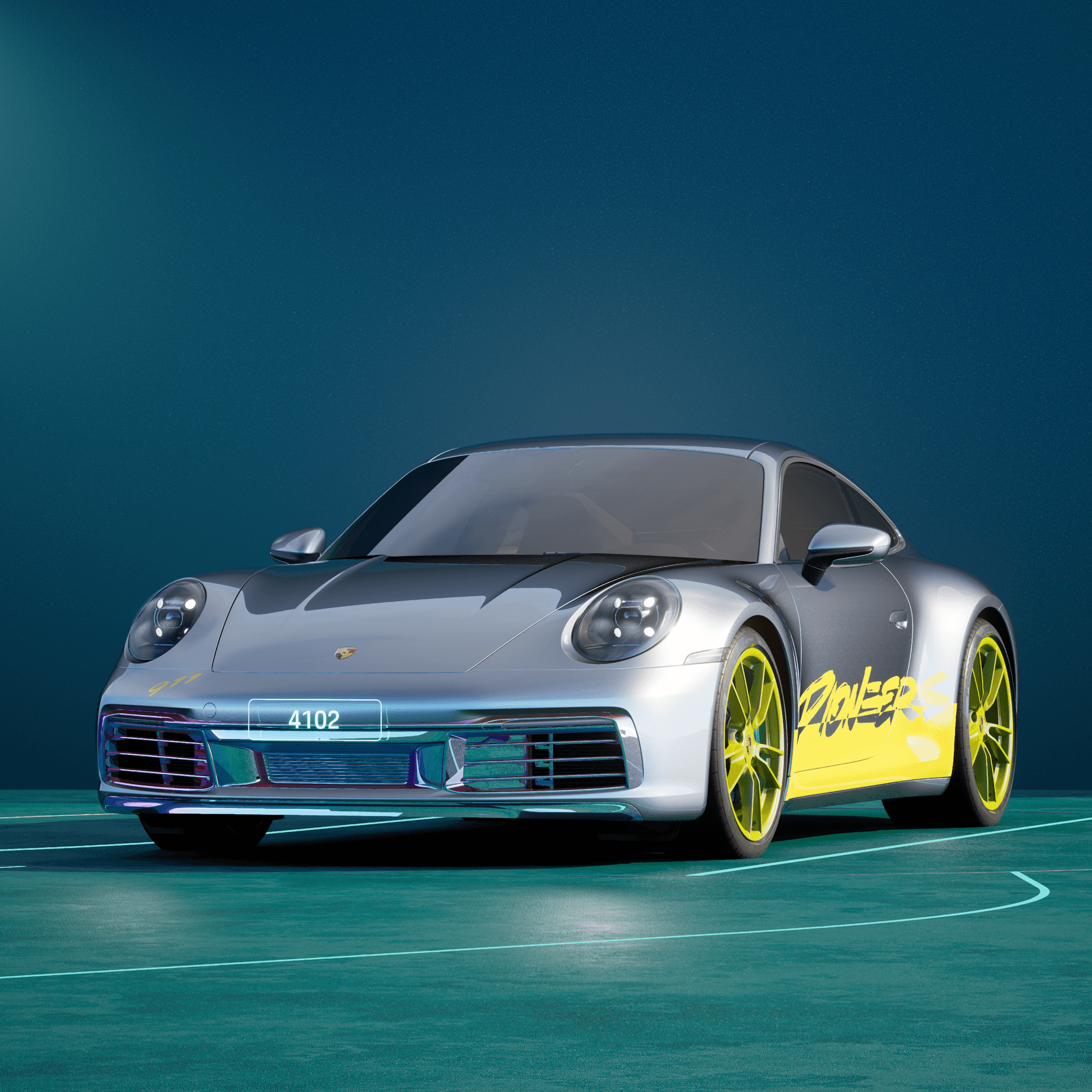 The PORSCHΞ 911 4102 image in phase