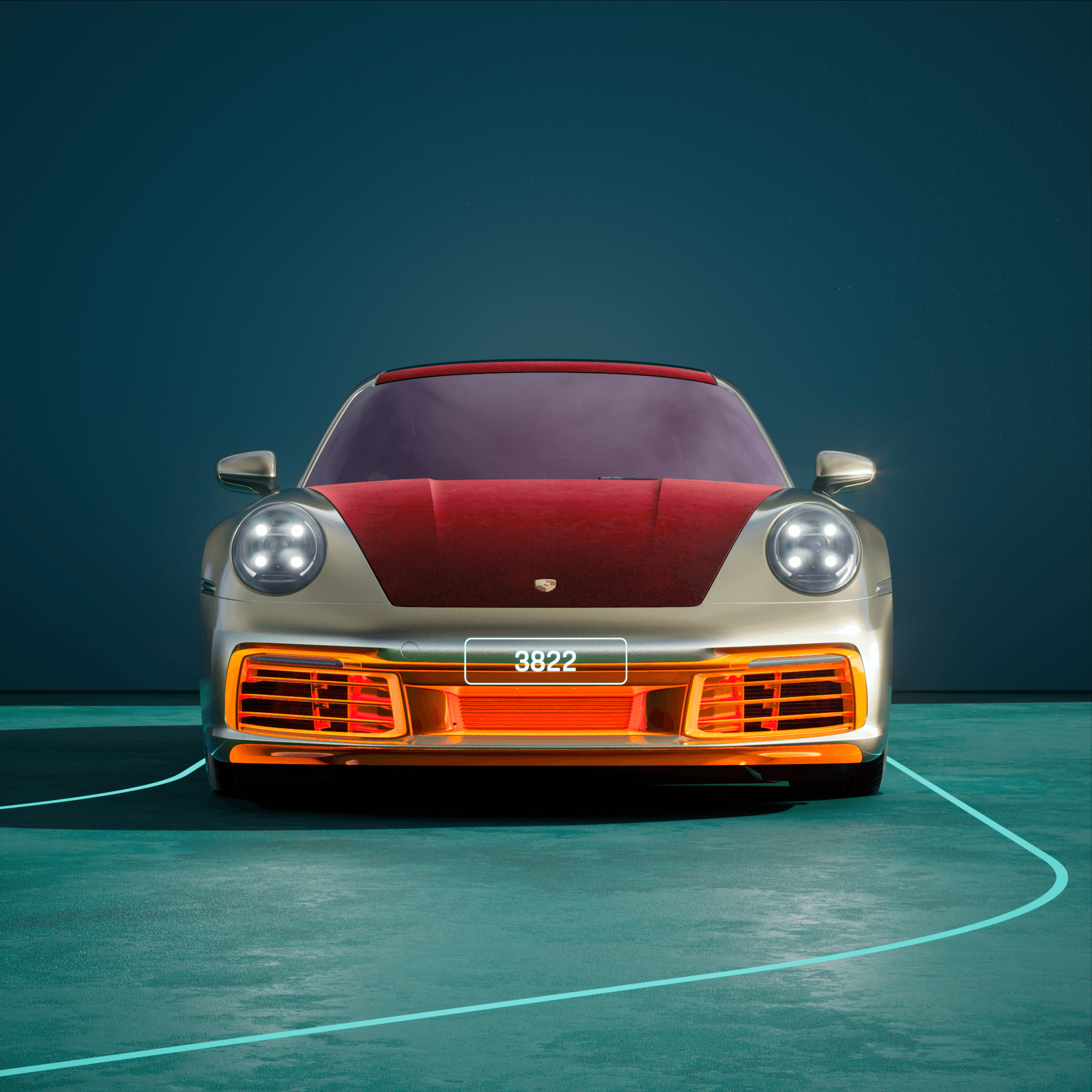 The PORSCHΞ 911 3822 image in phase