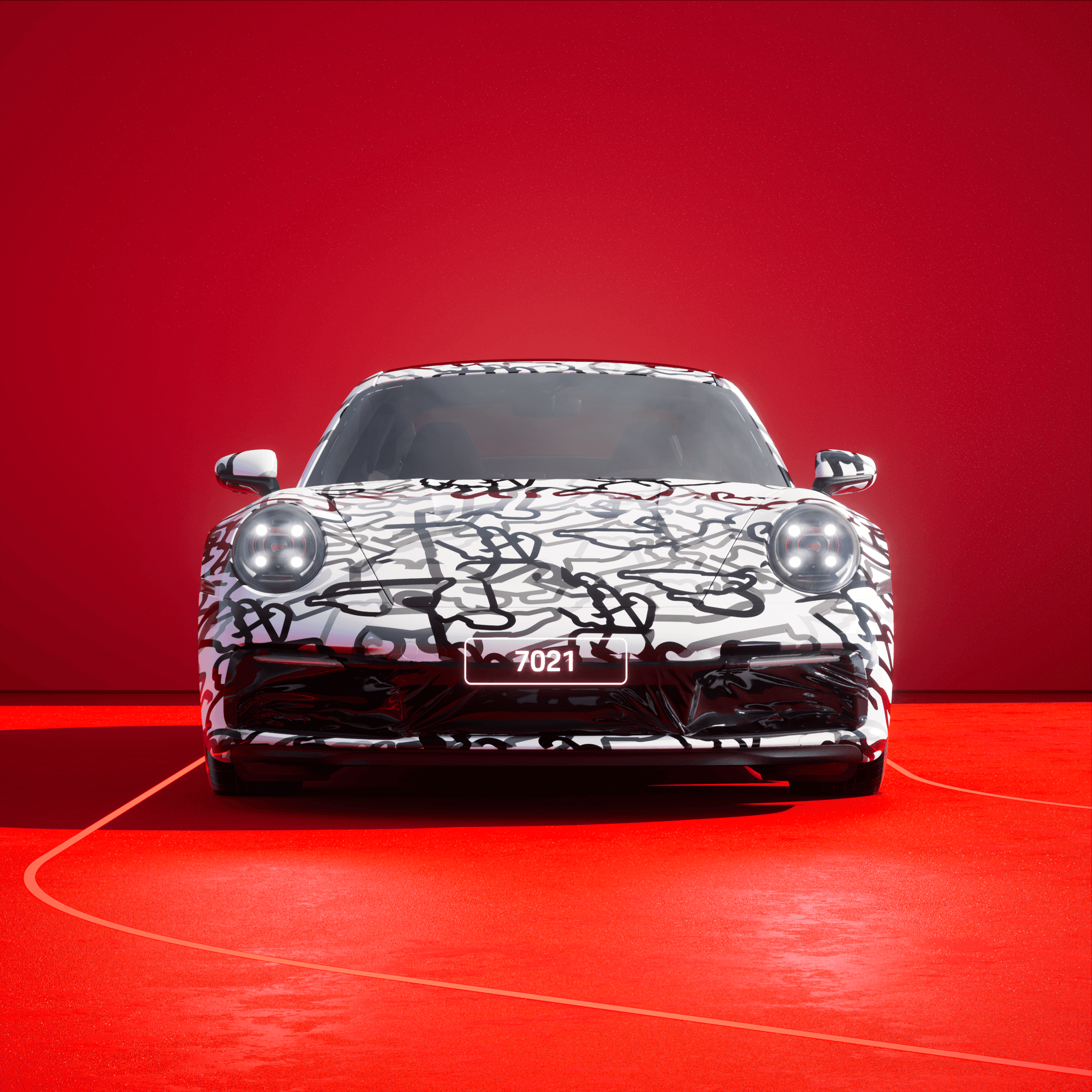 The PORSCHΞ 911 7021 image in phase