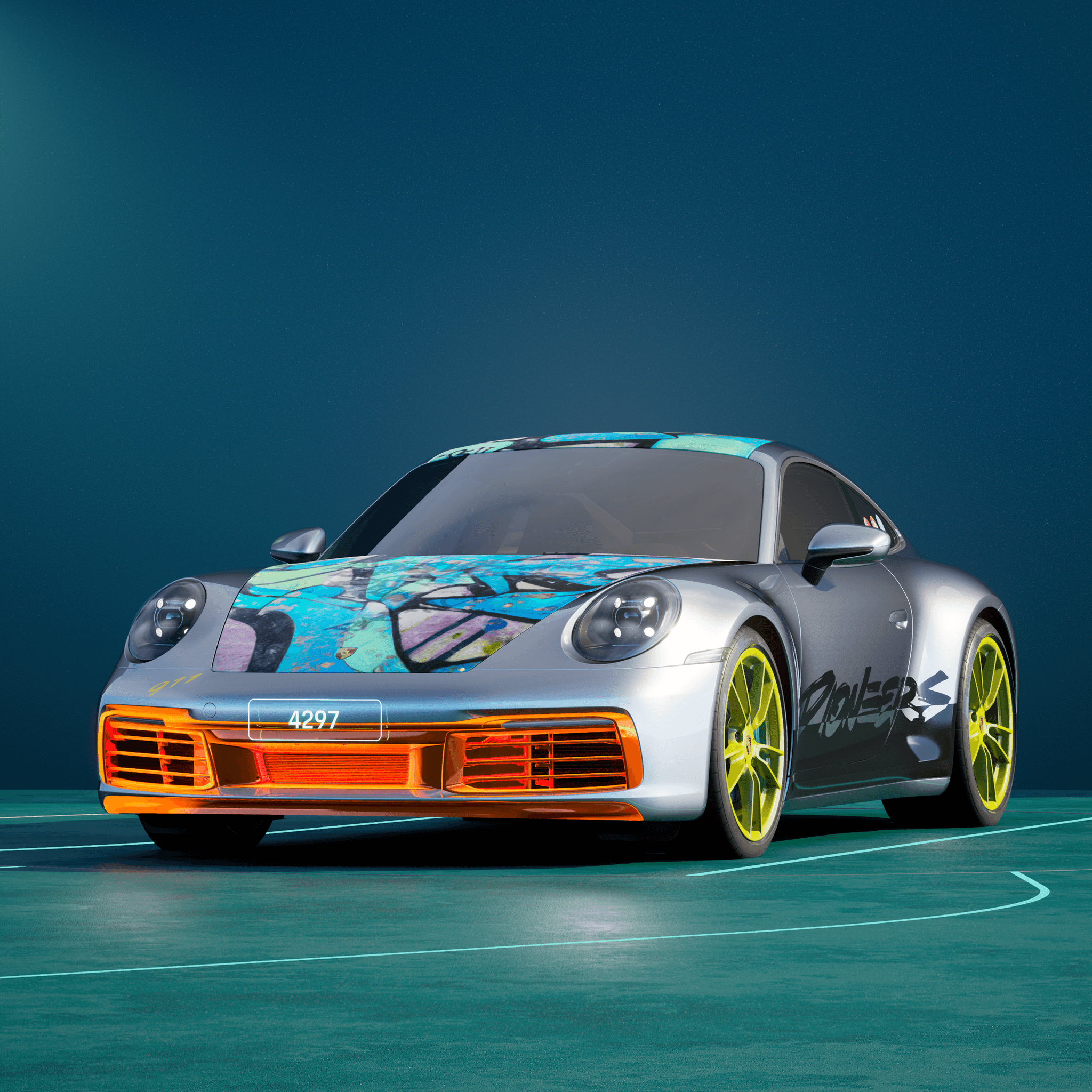 The PORSCHΞ 911 4297 image in phase