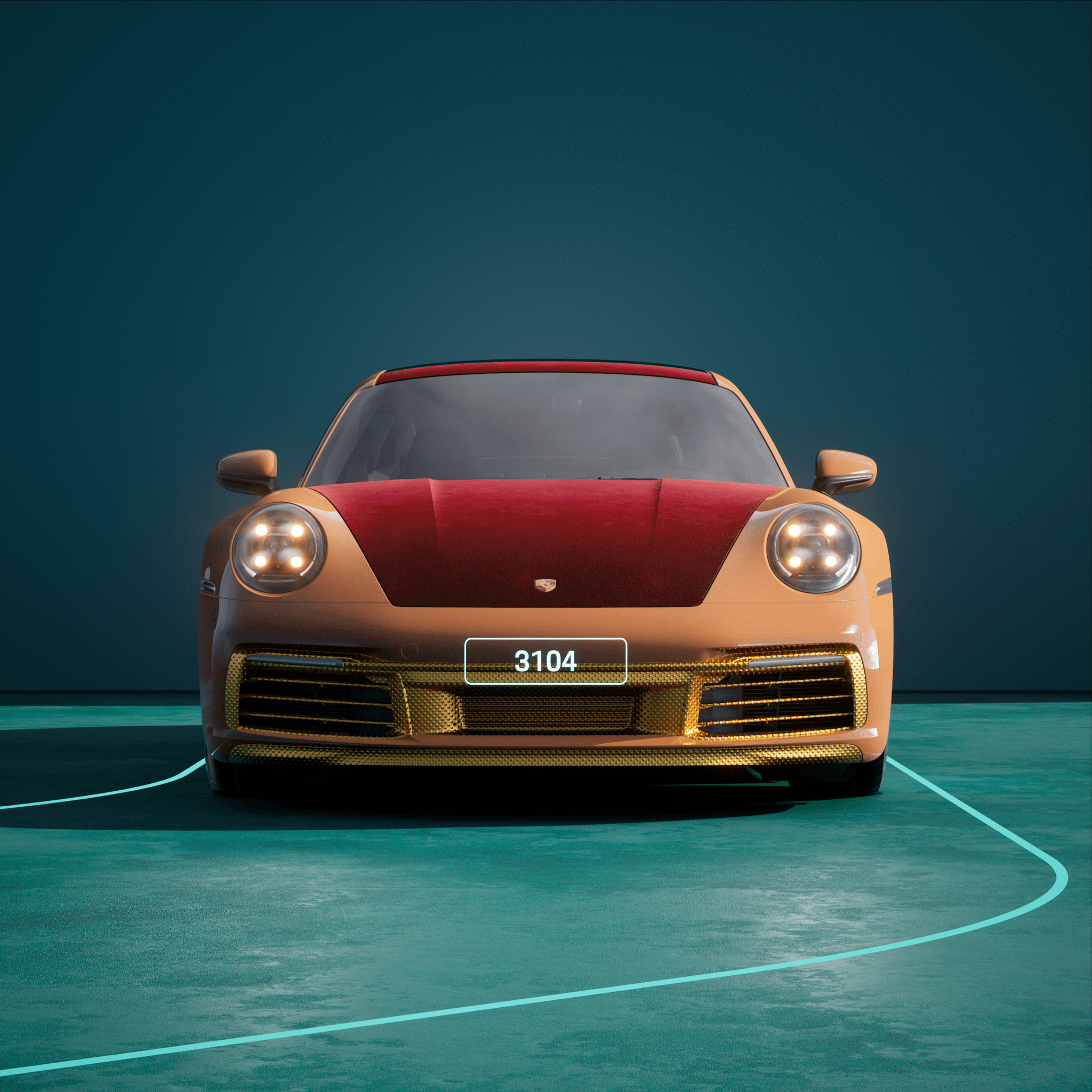 The PORSCHΞ 911 3104 image in phase