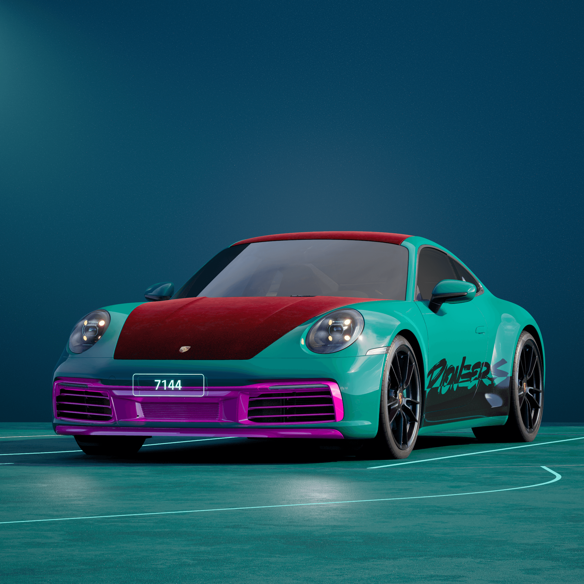 The PORSCHΞ 911 7144 image in phase