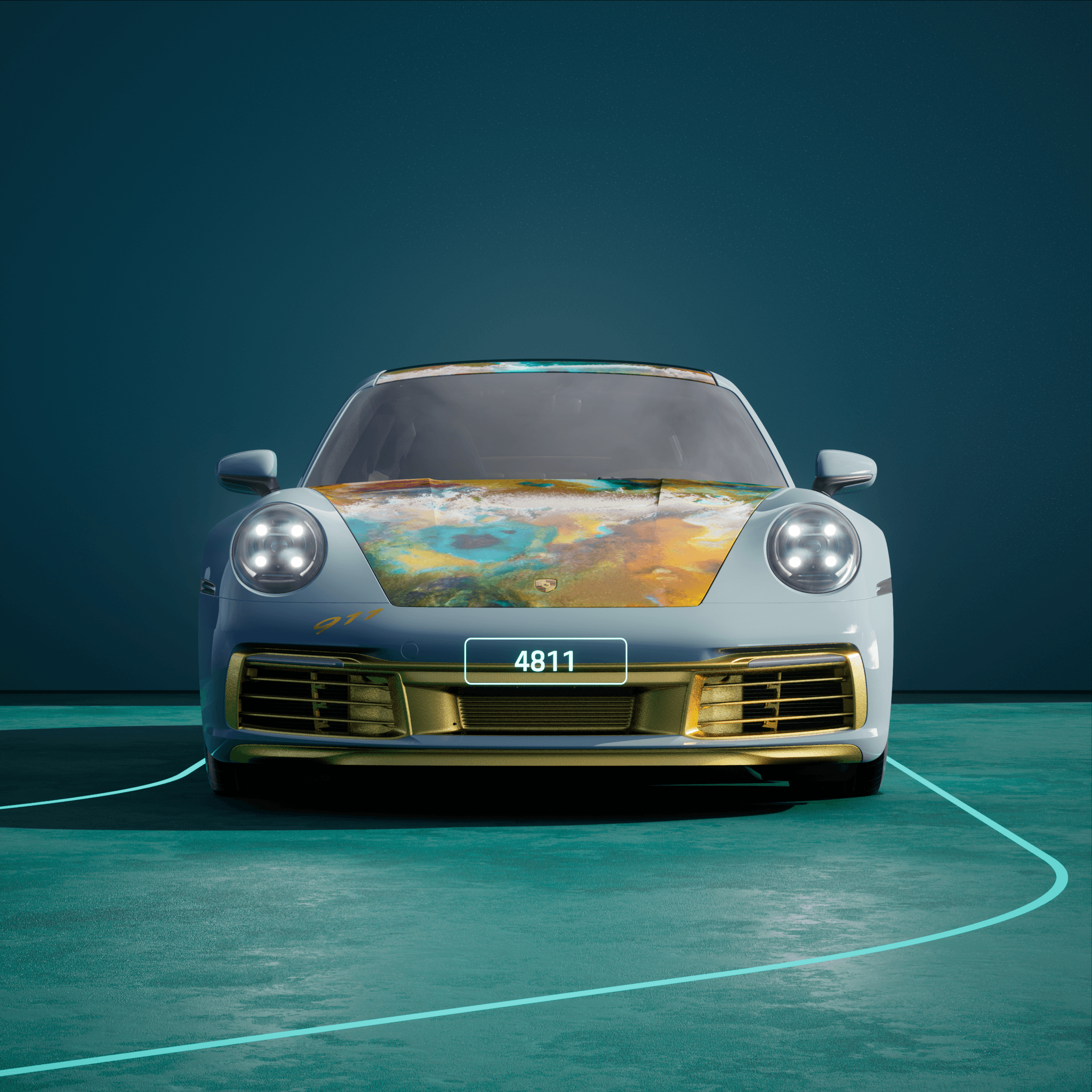 The PORSCHΞ 911 4811 image in phase