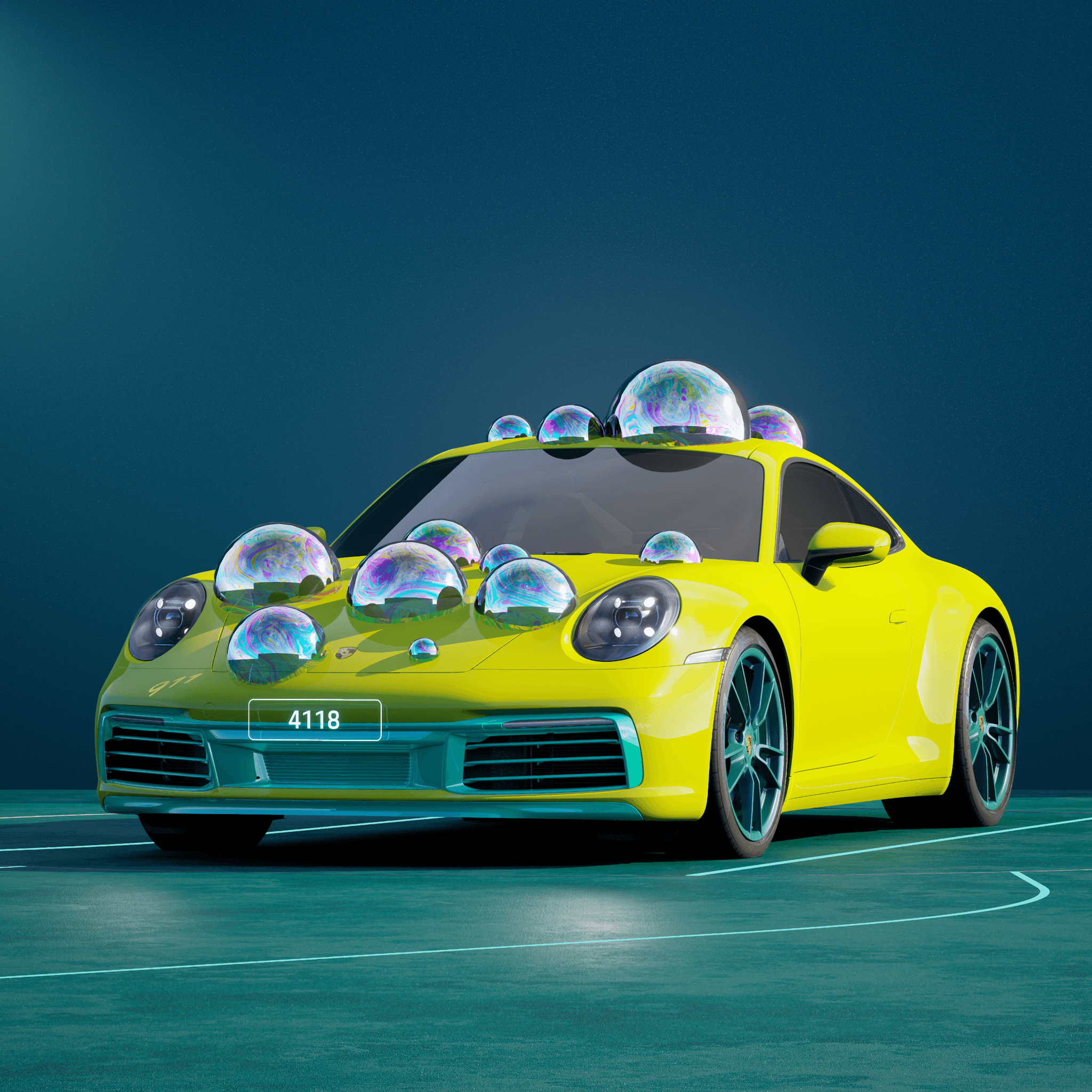 The PORSCHΞ 911 4118 image in phase