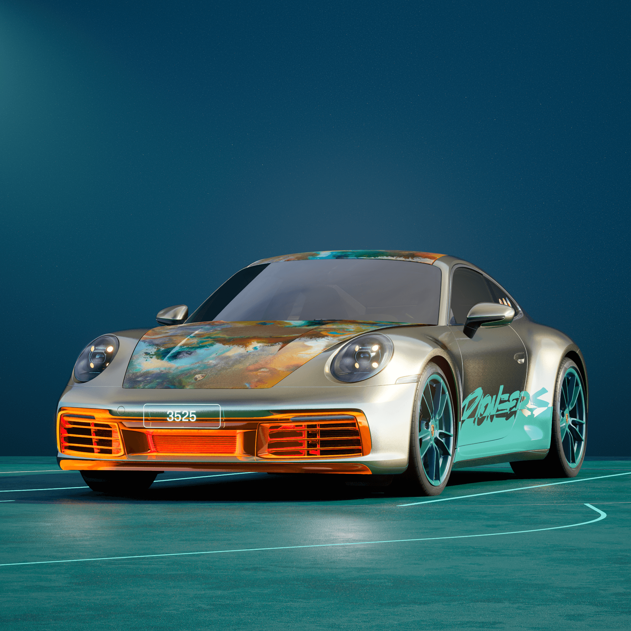 The PORSCHΞ 911 3525 image in phase