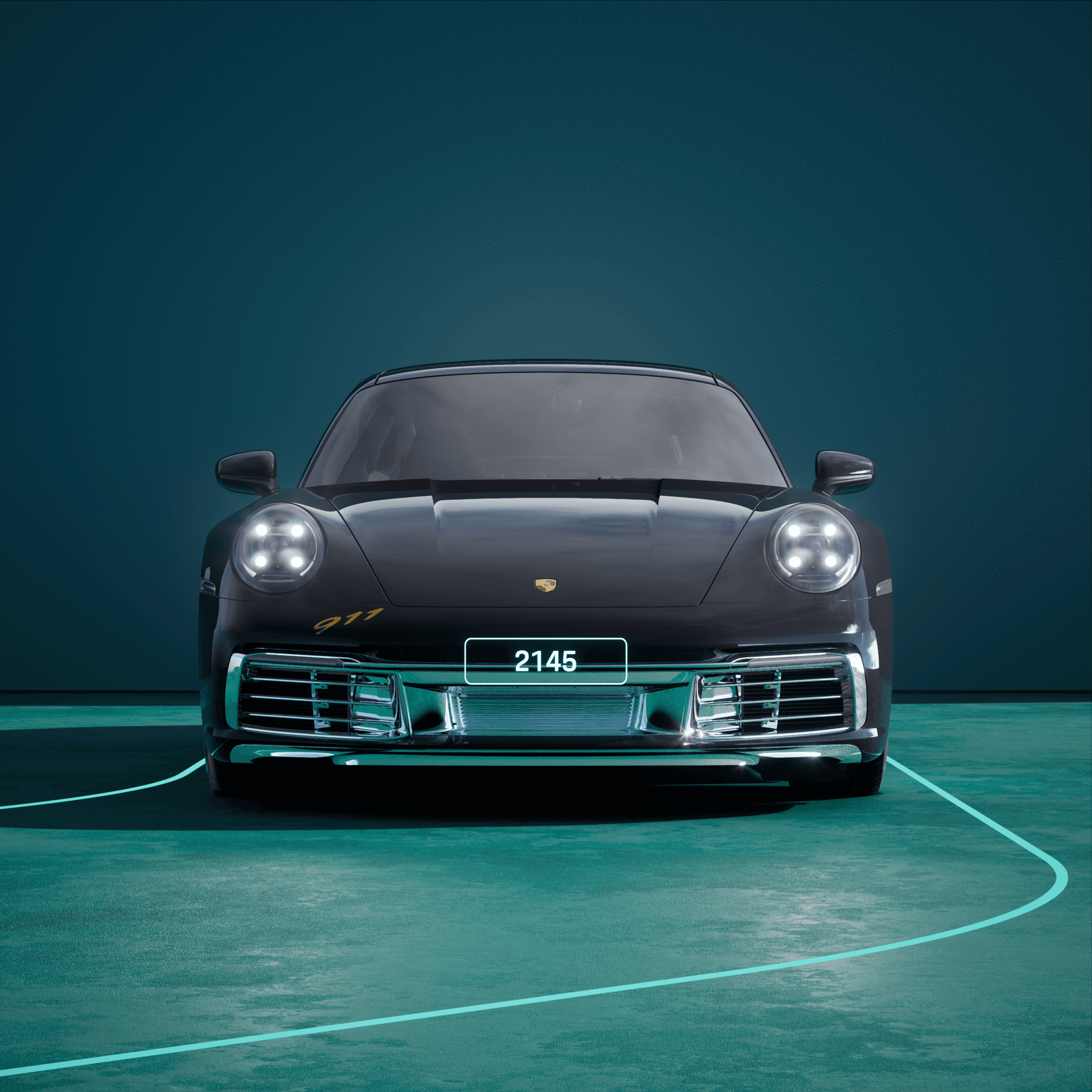 The PORSCHΞ 911 2145 image in phase