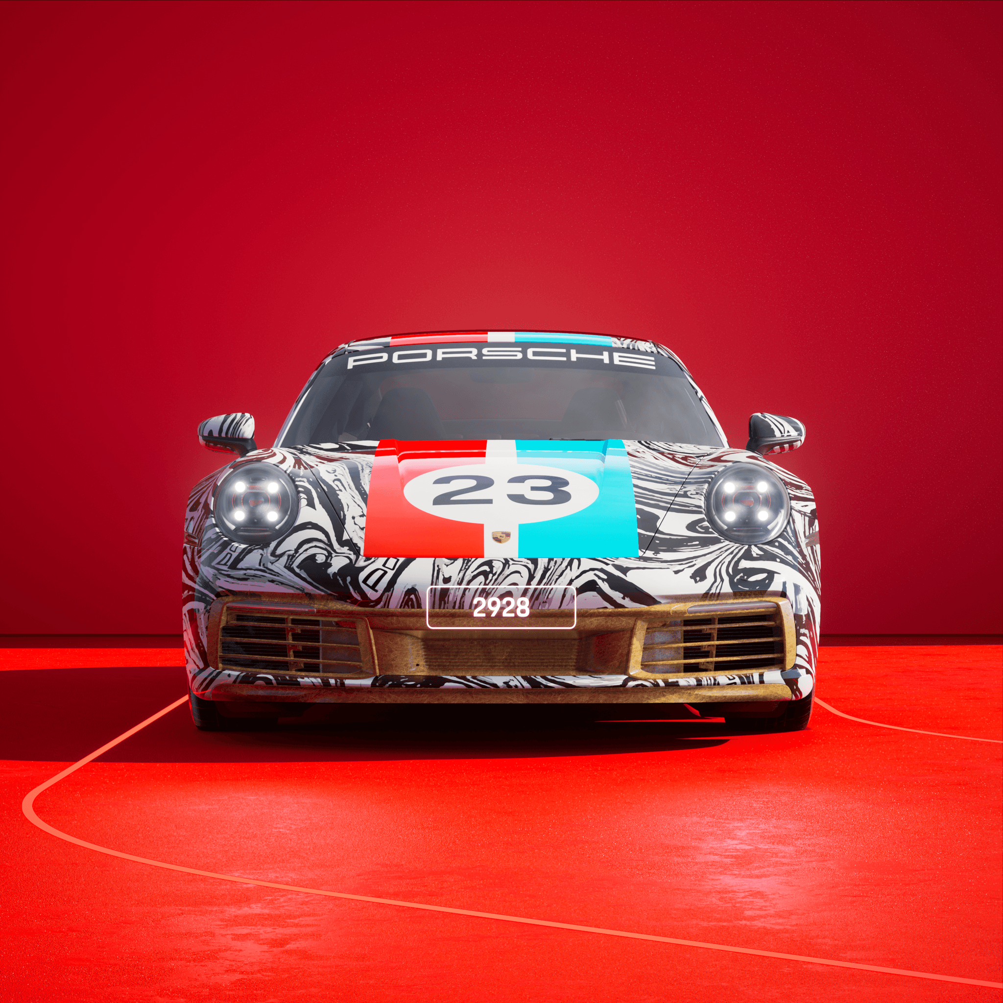 The PORSCHΞ 911 2928 image in phase