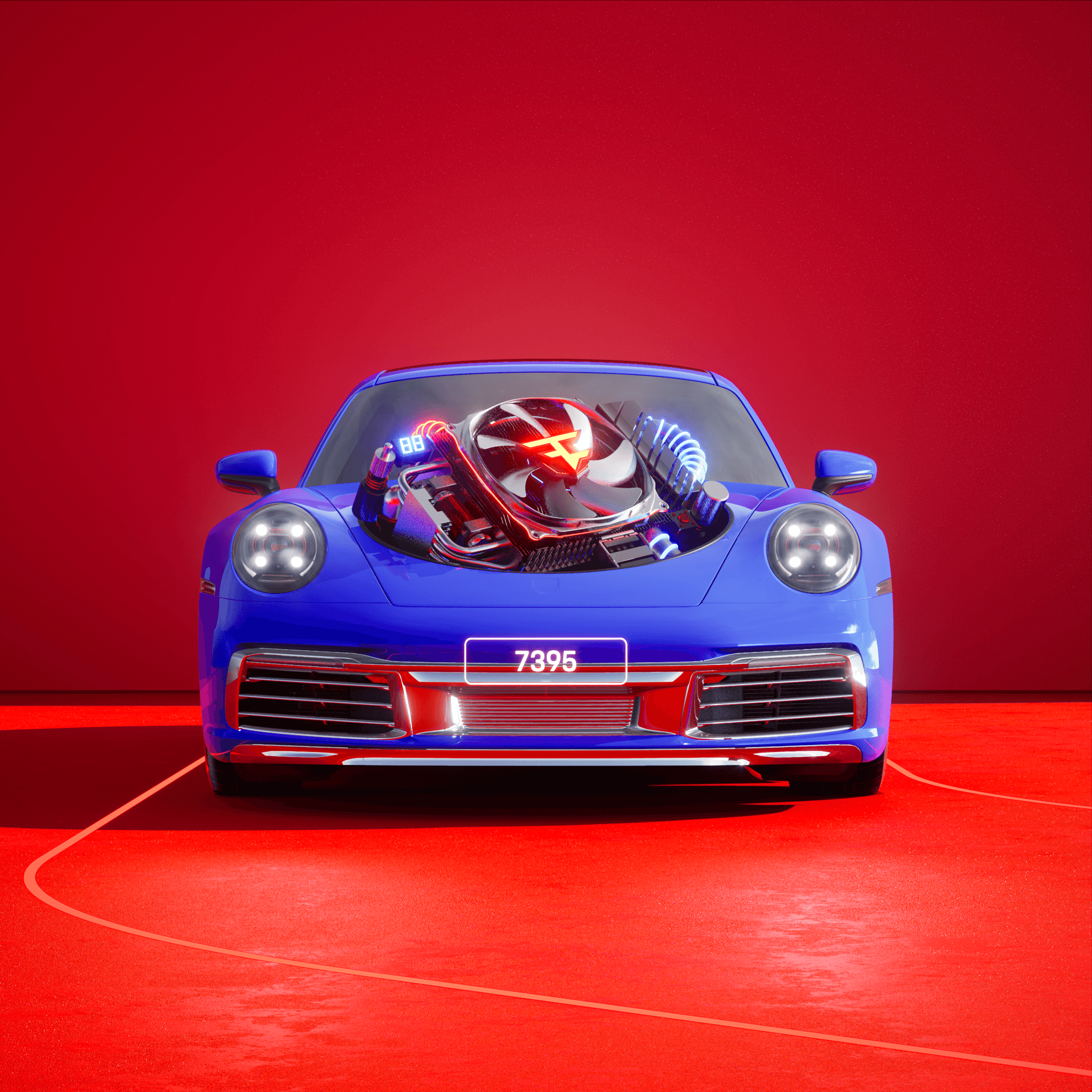 The PORSCHΞ 911 7395 image in phase