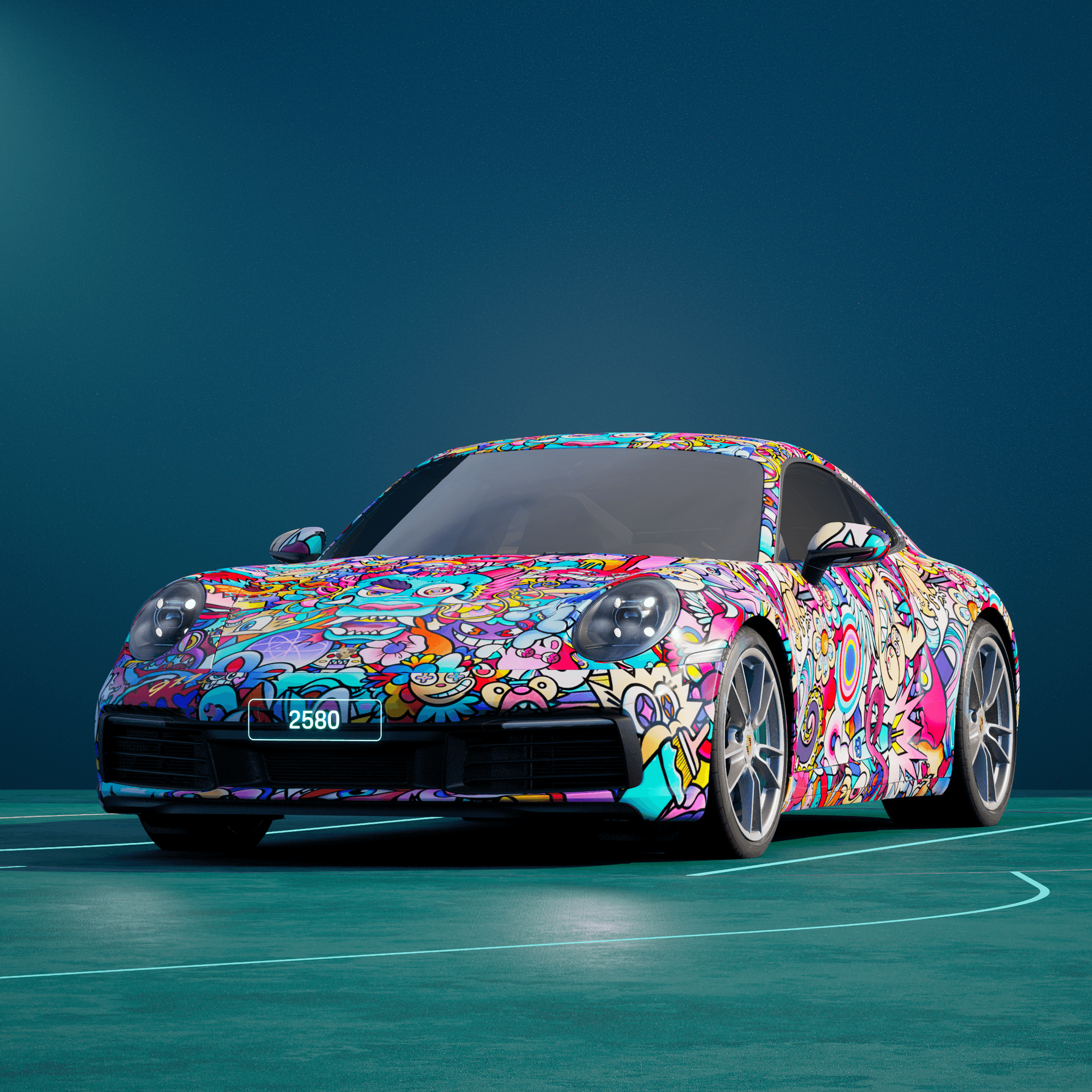 The PORSCHΞ 911 2580 image in phase