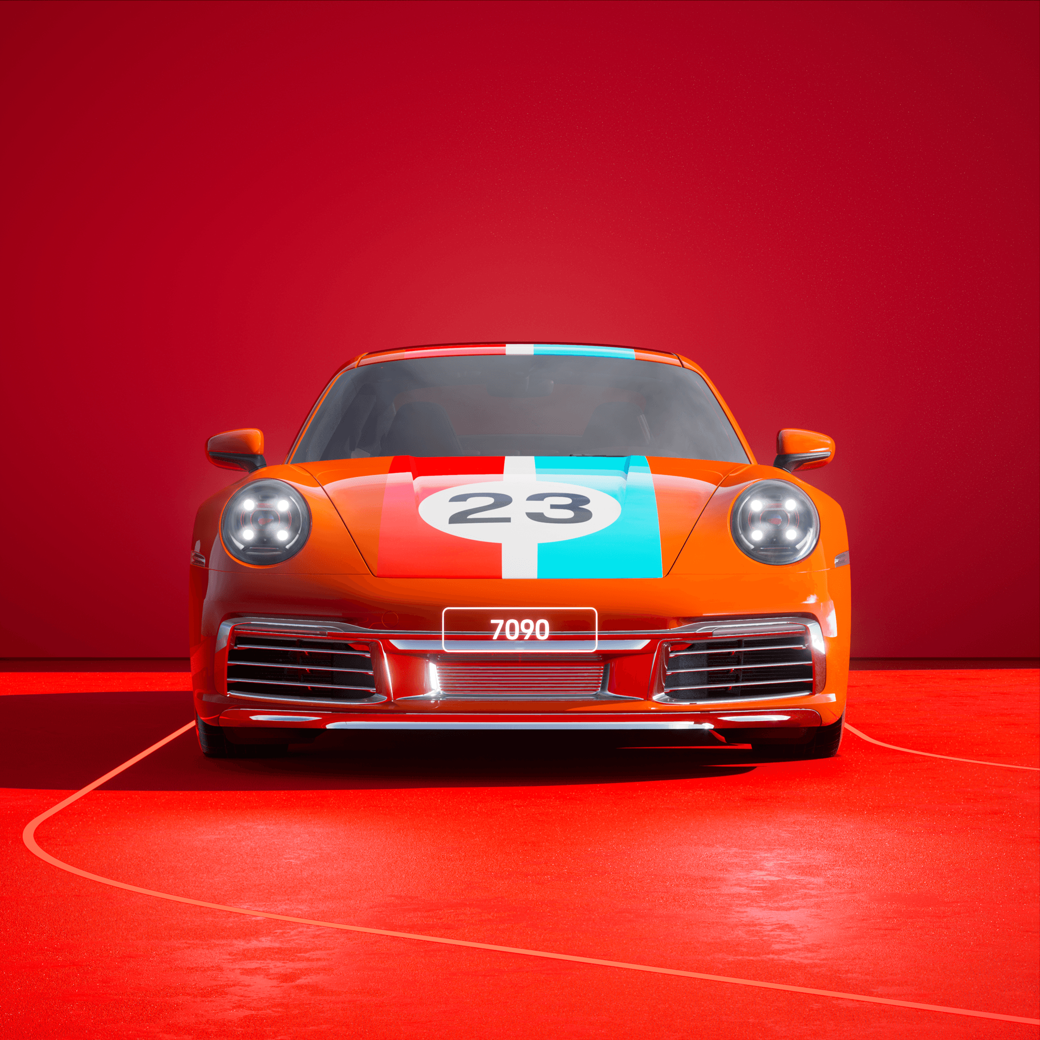 The PORSCHΞ 911 7090 image in phase