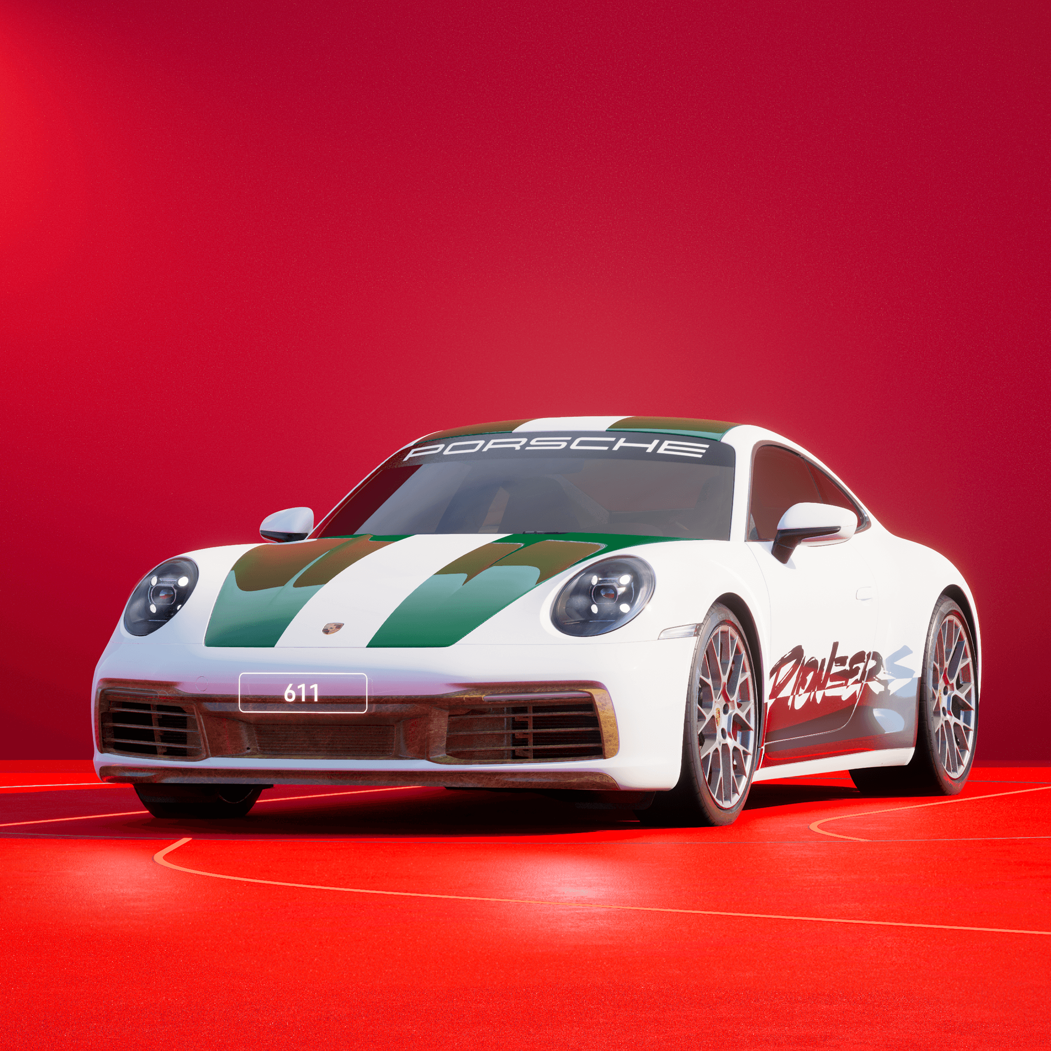 The PORSCHΞ 911 611 image in phase