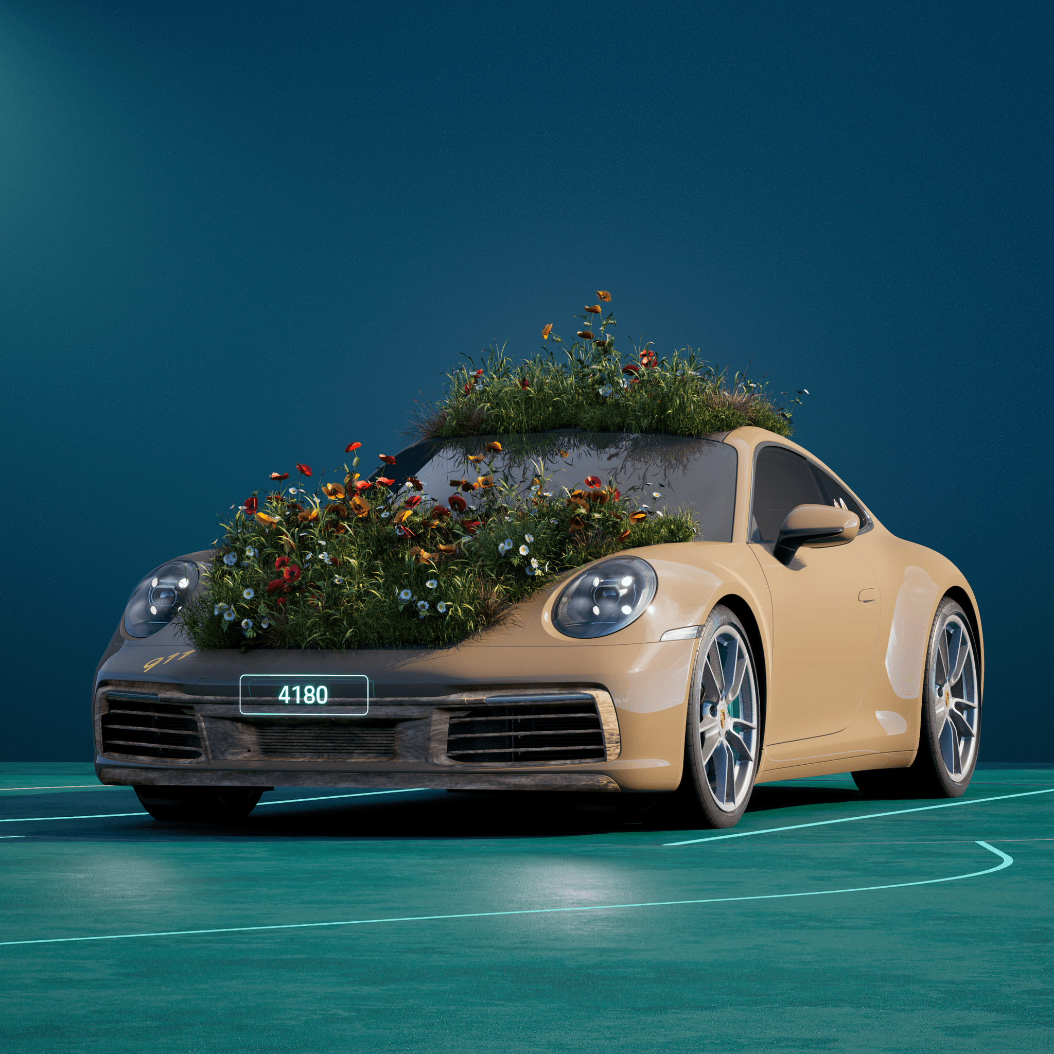 The PORSCHΞ 911 4180 image in phase
