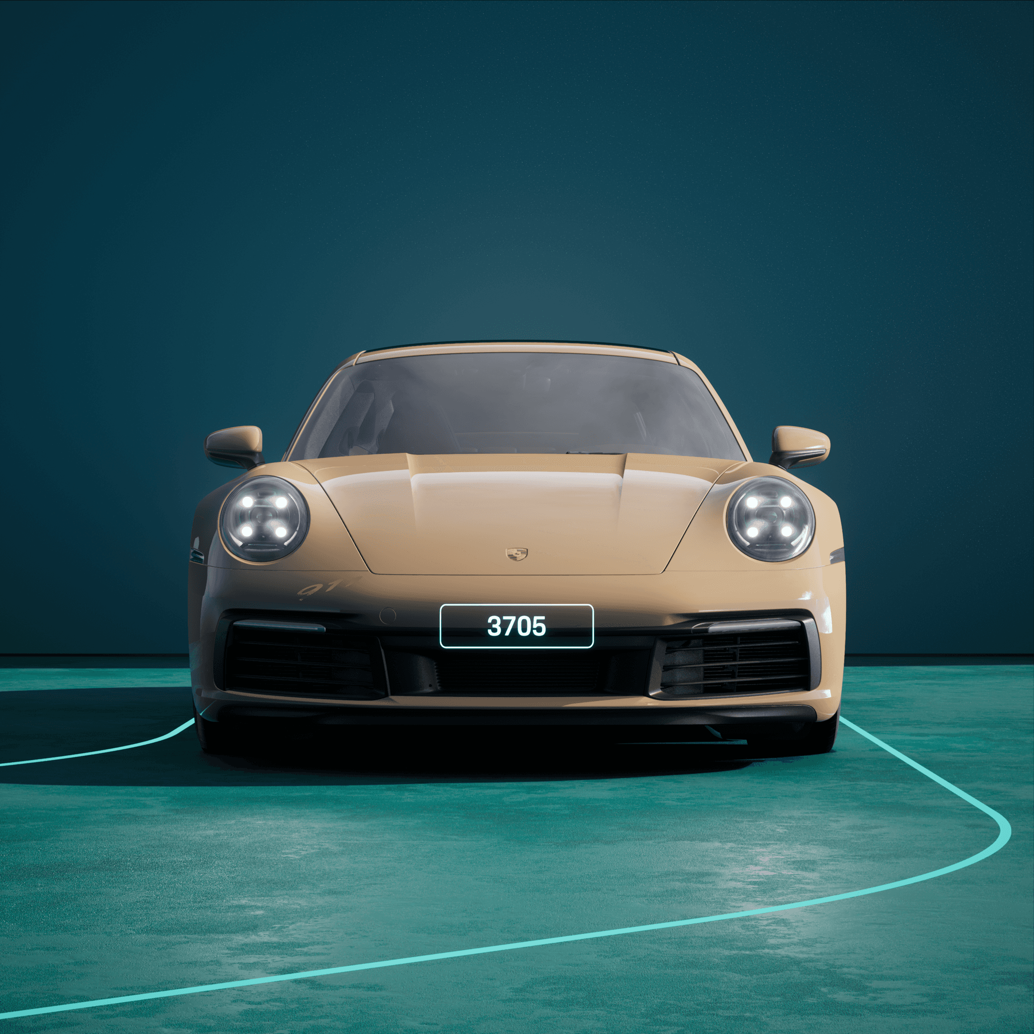 The PORSCHΞ 911 3705 image in phase