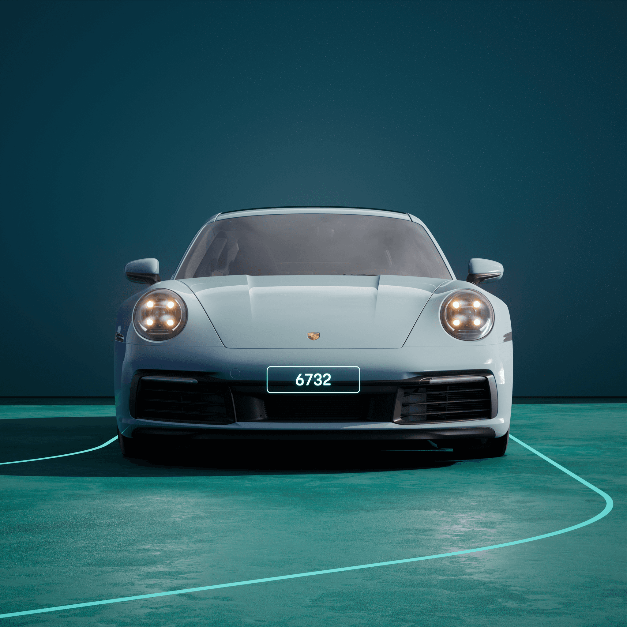The PORSCHΞ 911 6732 image in phase