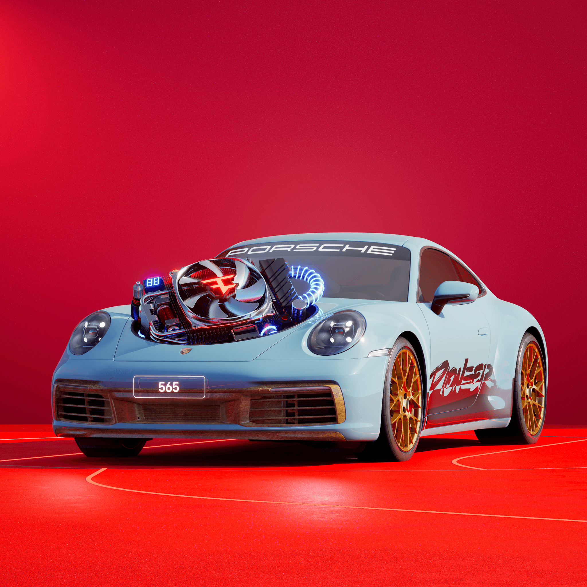 The PORSCHΞ 911 565 image in phase