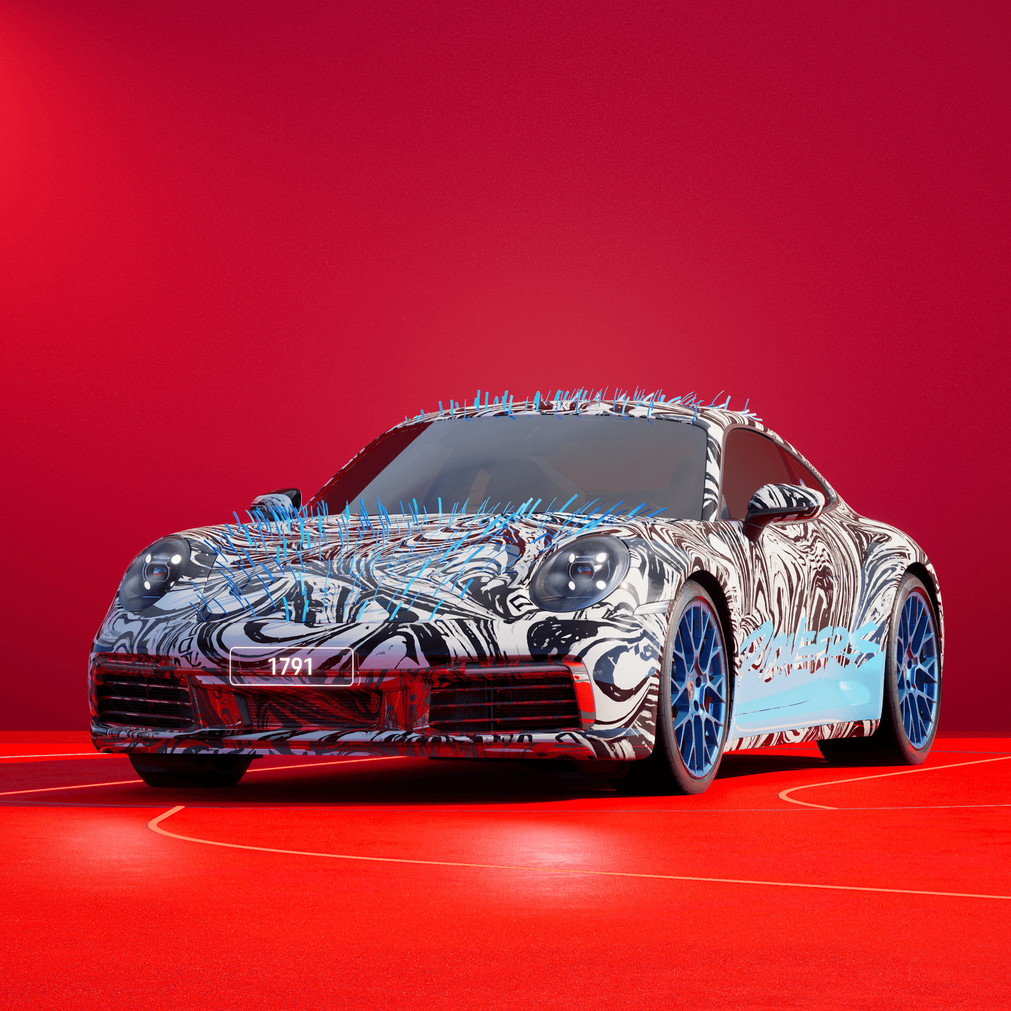 The PORSCHΞ 911 1791 image in phase