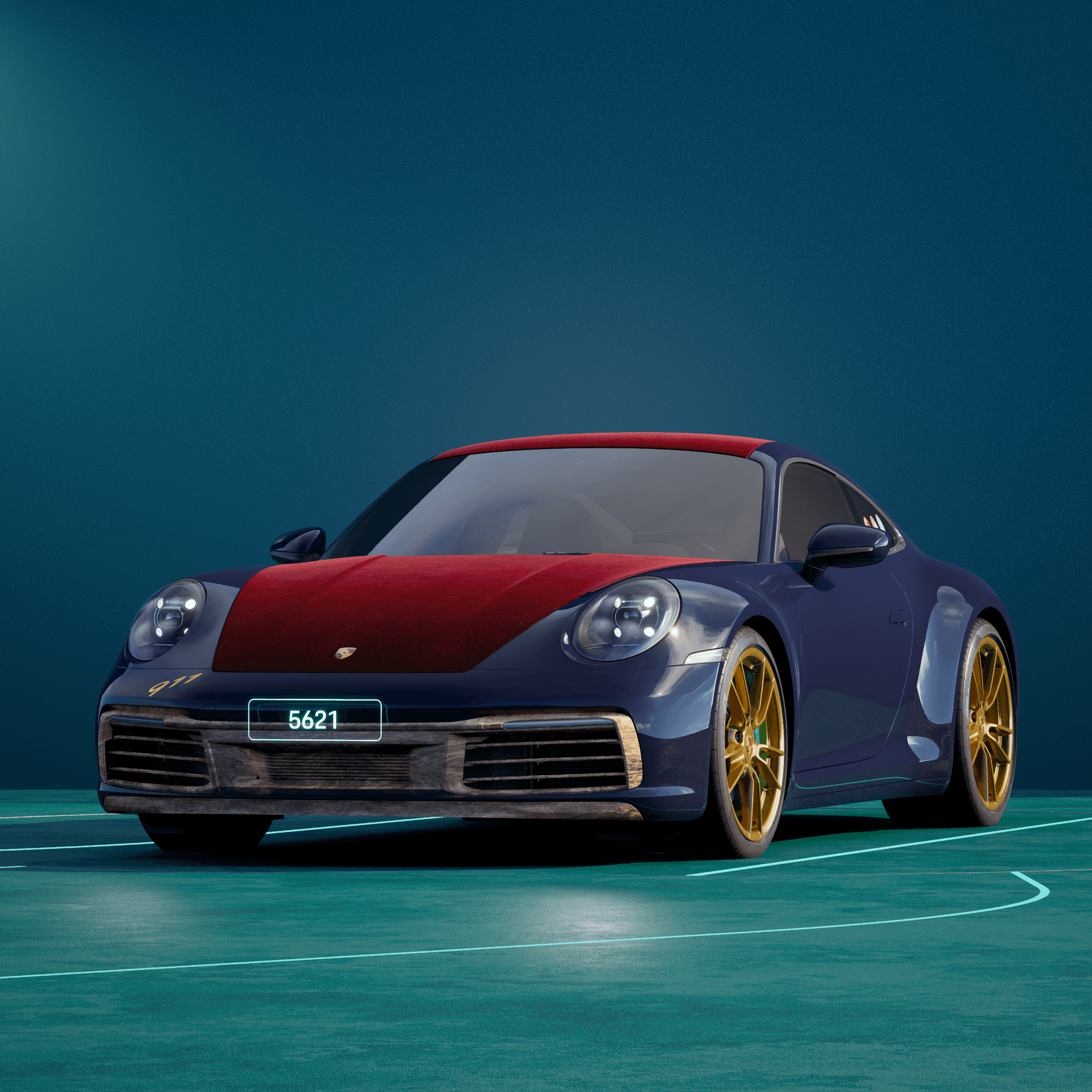 The PORSCHΞ 911 5621 image in phase