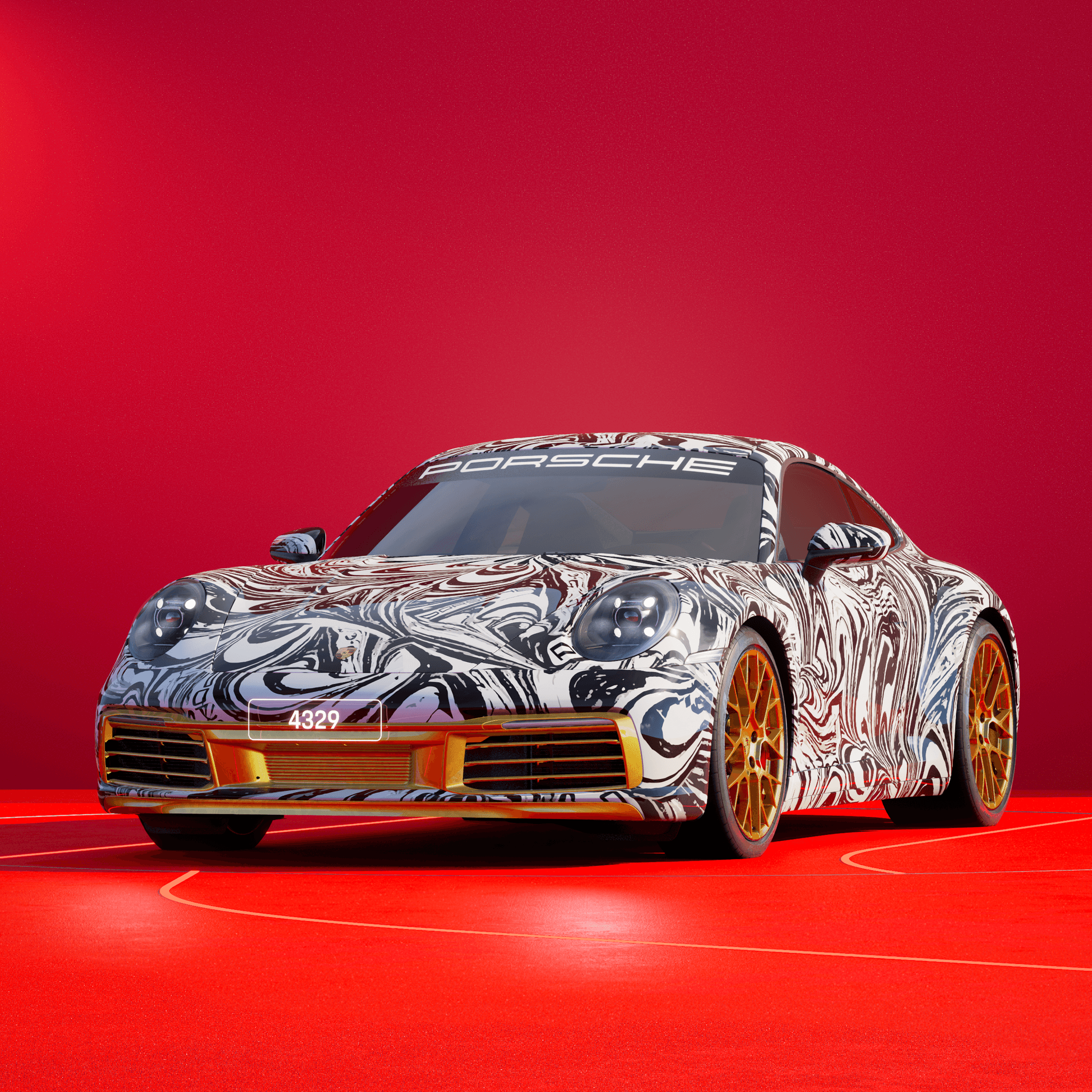 The PORSCHΞ 911 4329 image in phase