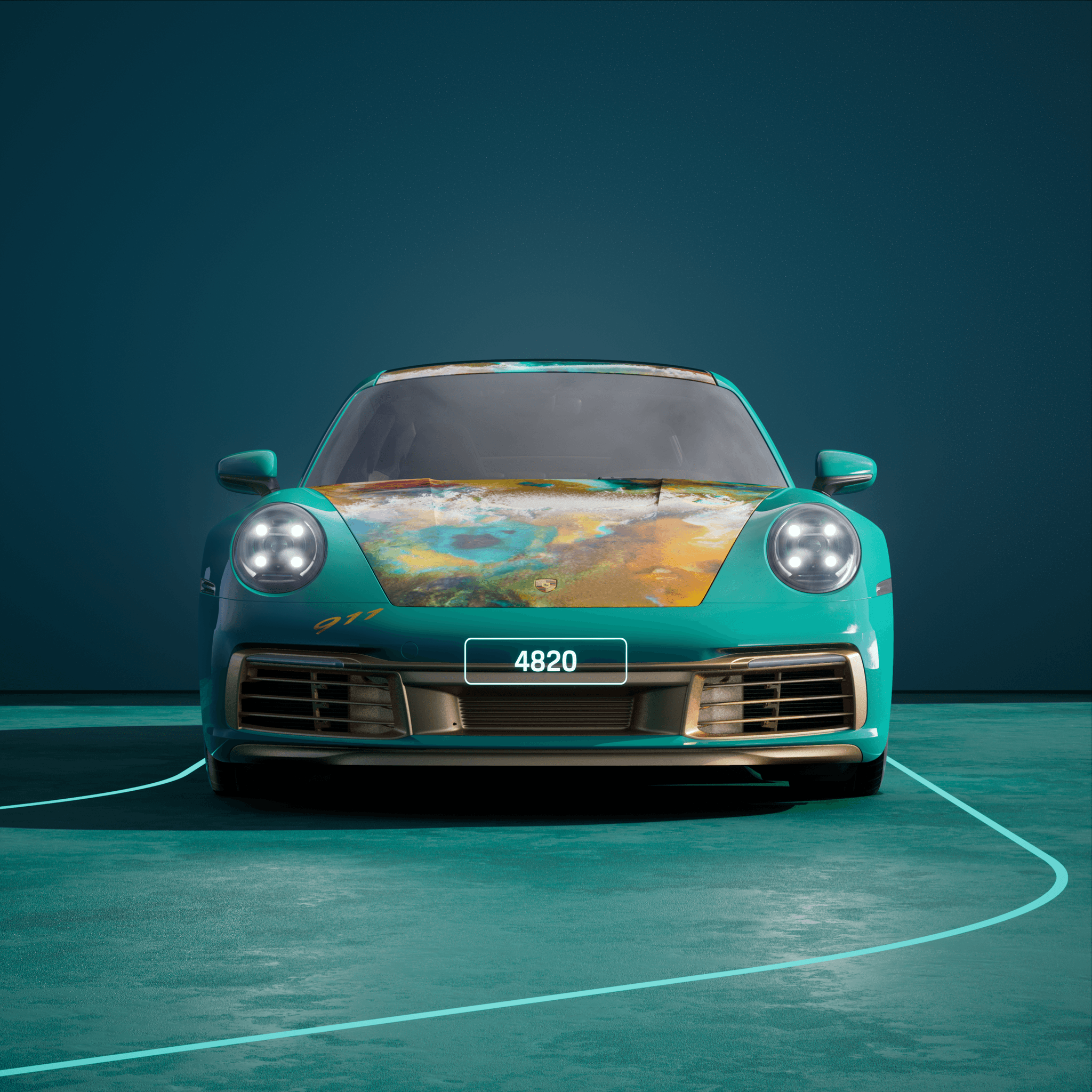 The PORSCHΞ 911 4820 image in phase