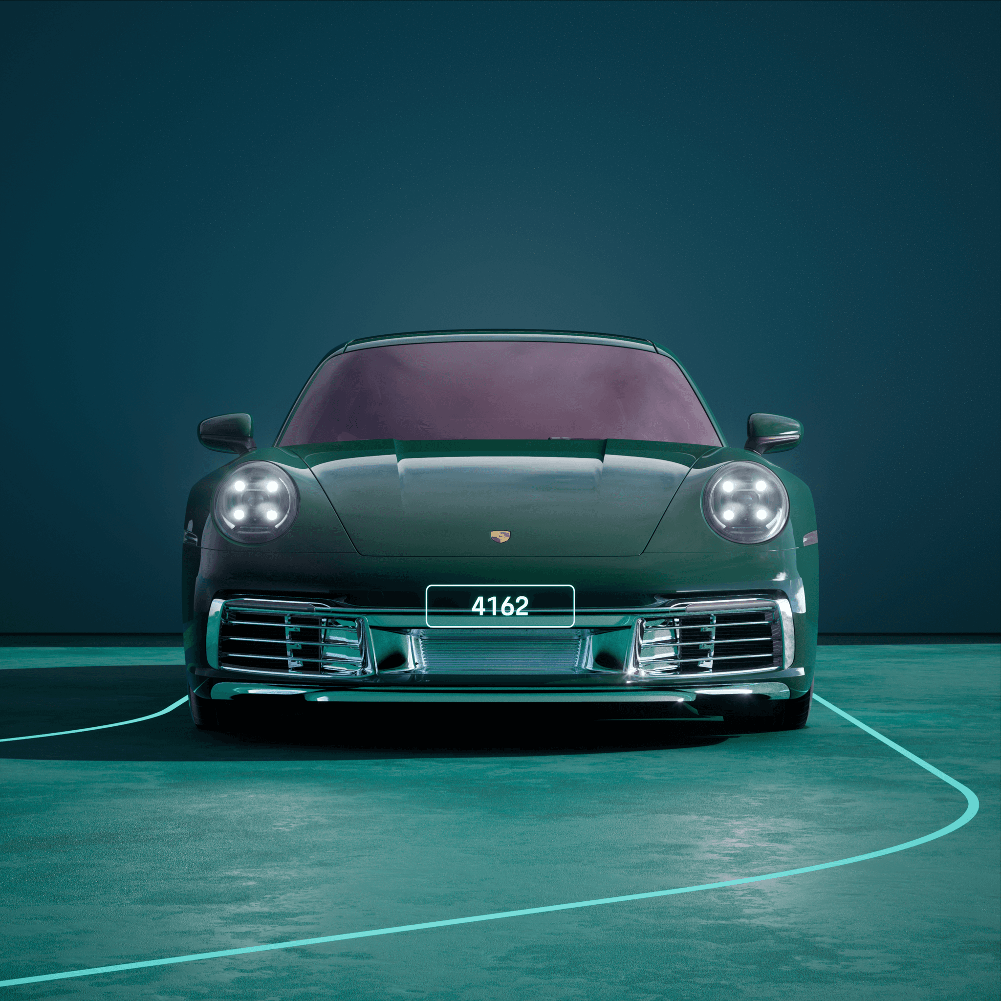 The PORSCHΞ 911 4162 image in phase
