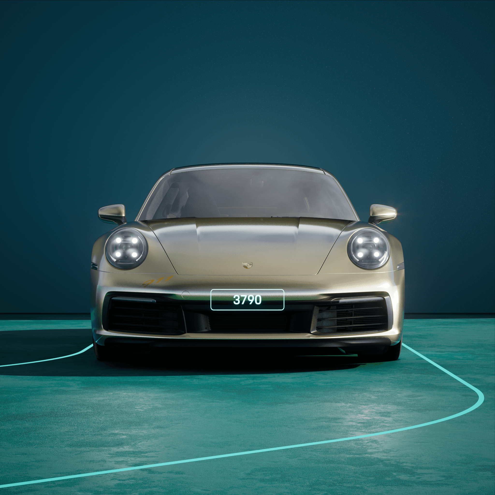 The PORSCHΞ 911 3790 image in phase