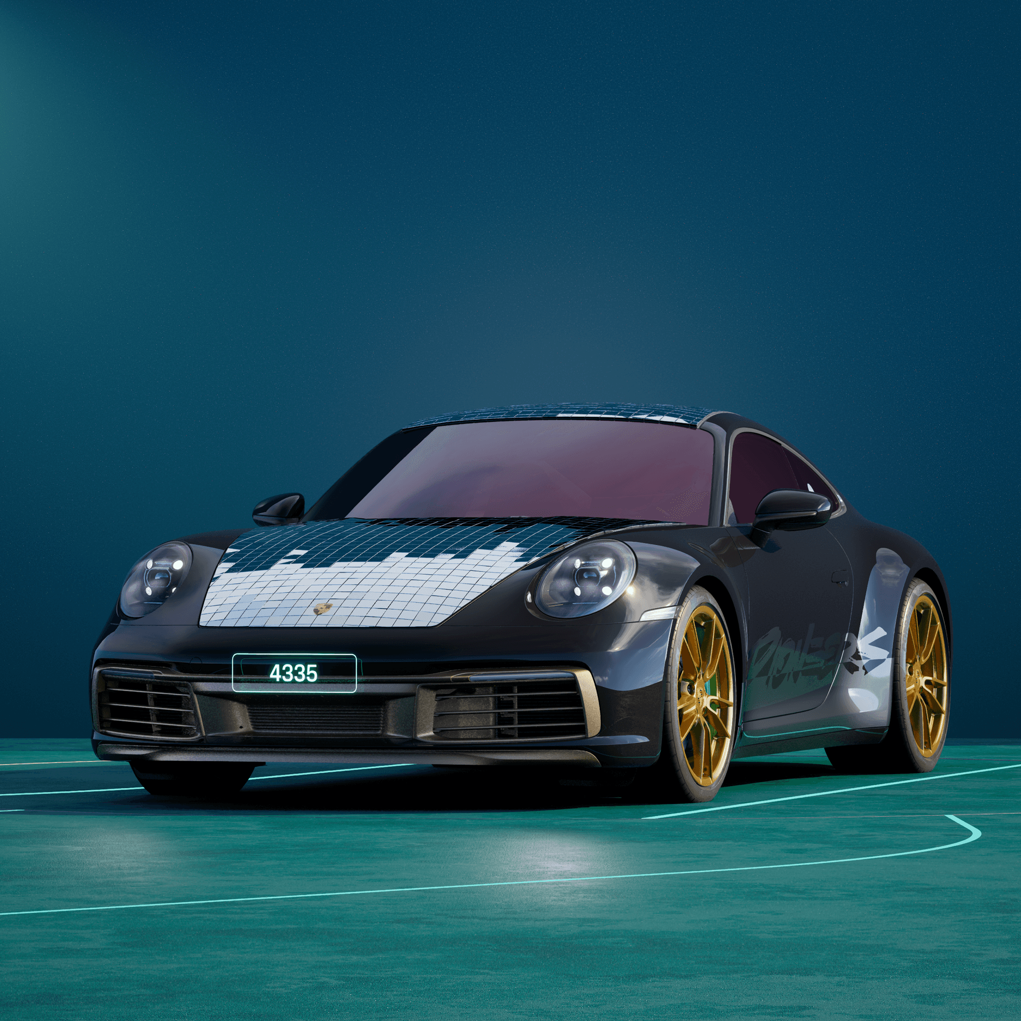 The PORSCHΞ 911 4335 image in phase