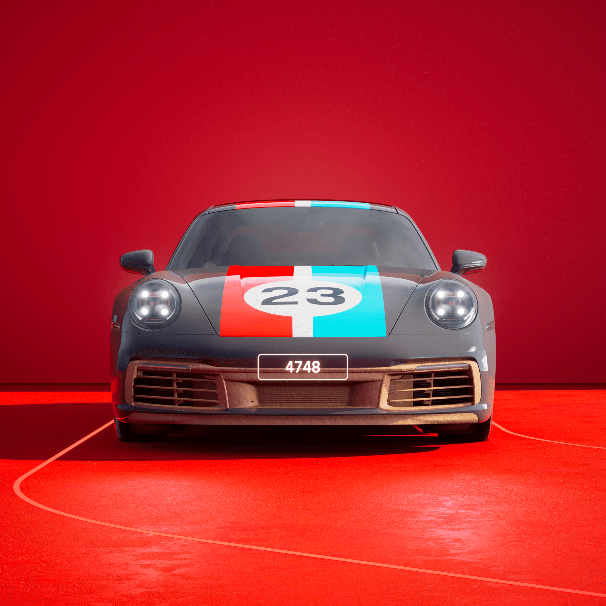 The PORSCHΞ 911 4748 image in phase