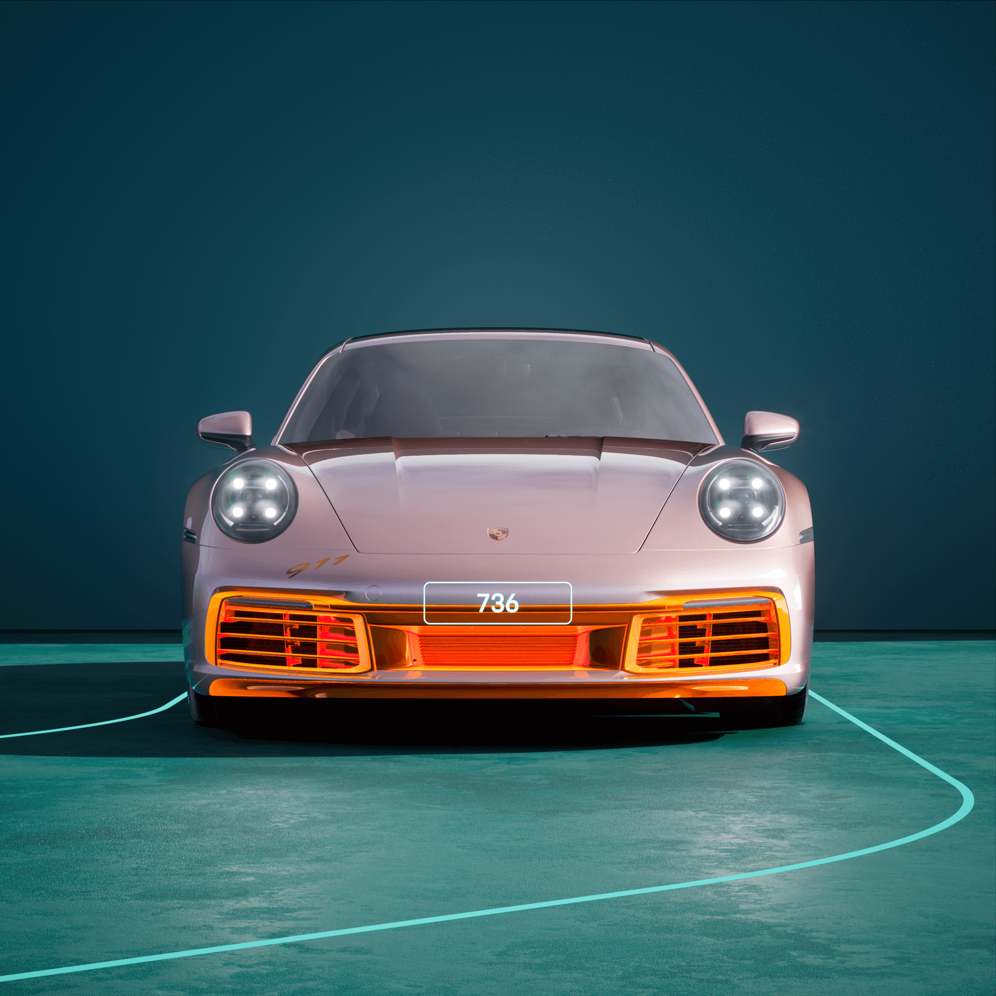 The PORSCHΞ 911 736 image in phase
