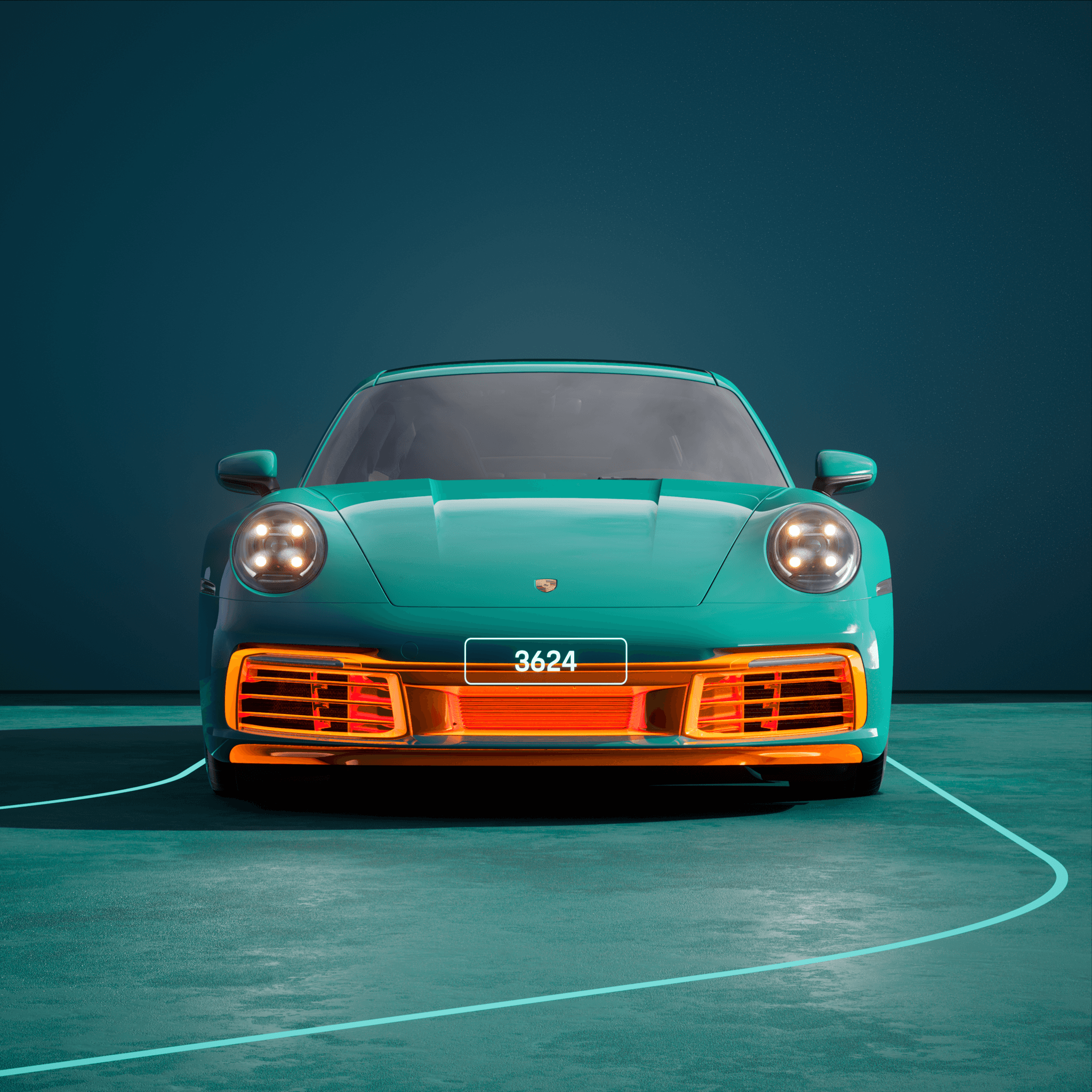 The PORSCHΞ 911 3624 image in phase