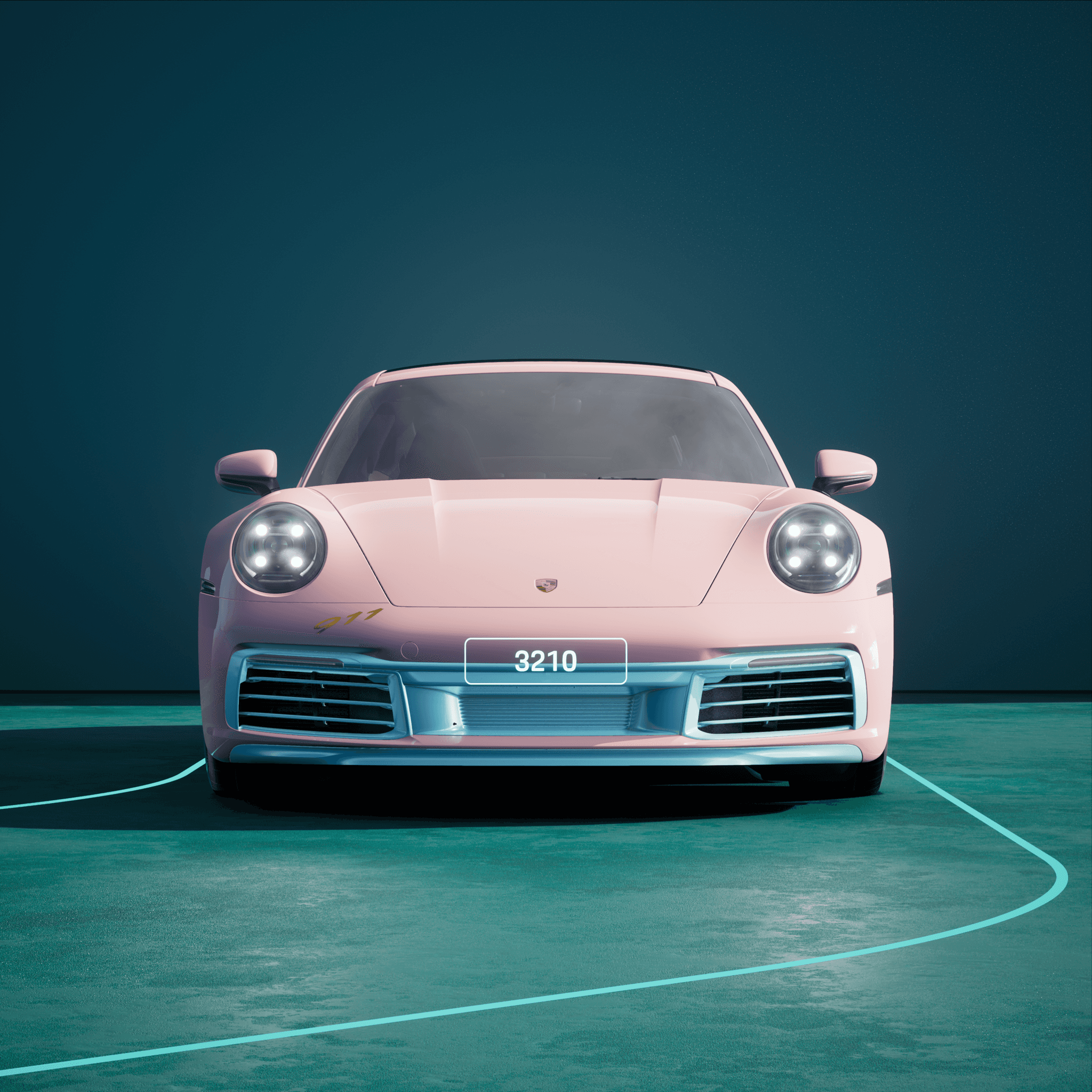 The PORSCHΞ 911 3210 image in phase