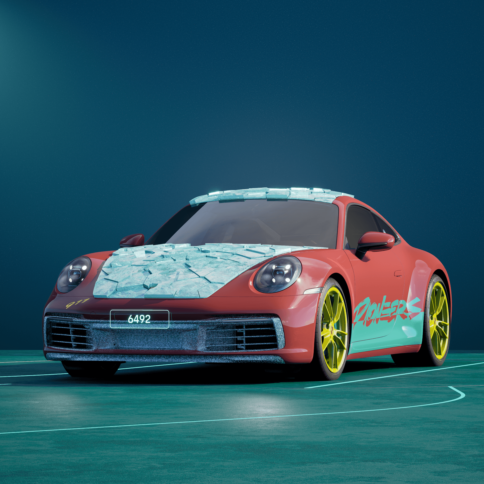 The PORSCHΞ 911 6492 image in phase