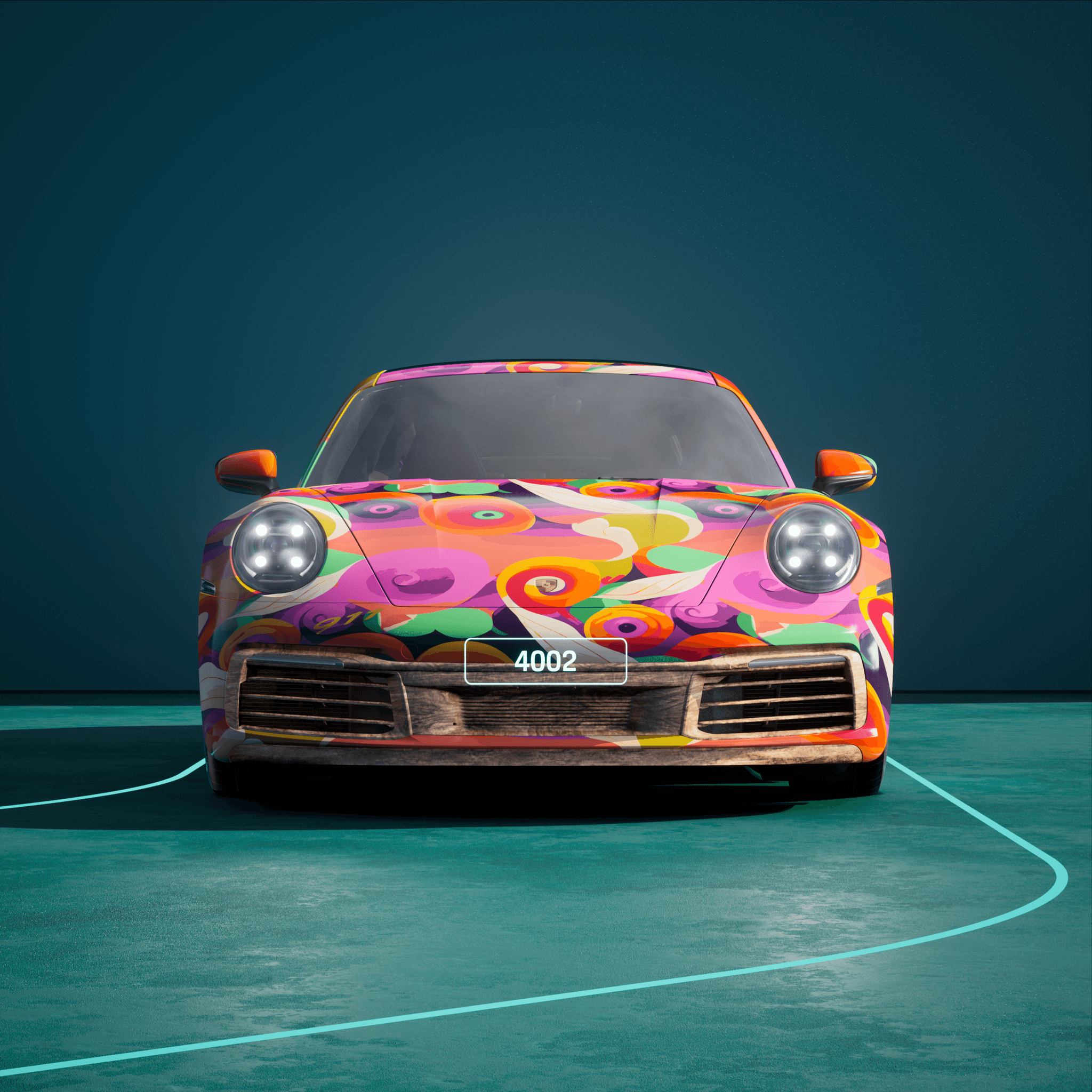The PORSCHΞ 911 4002 image in phase