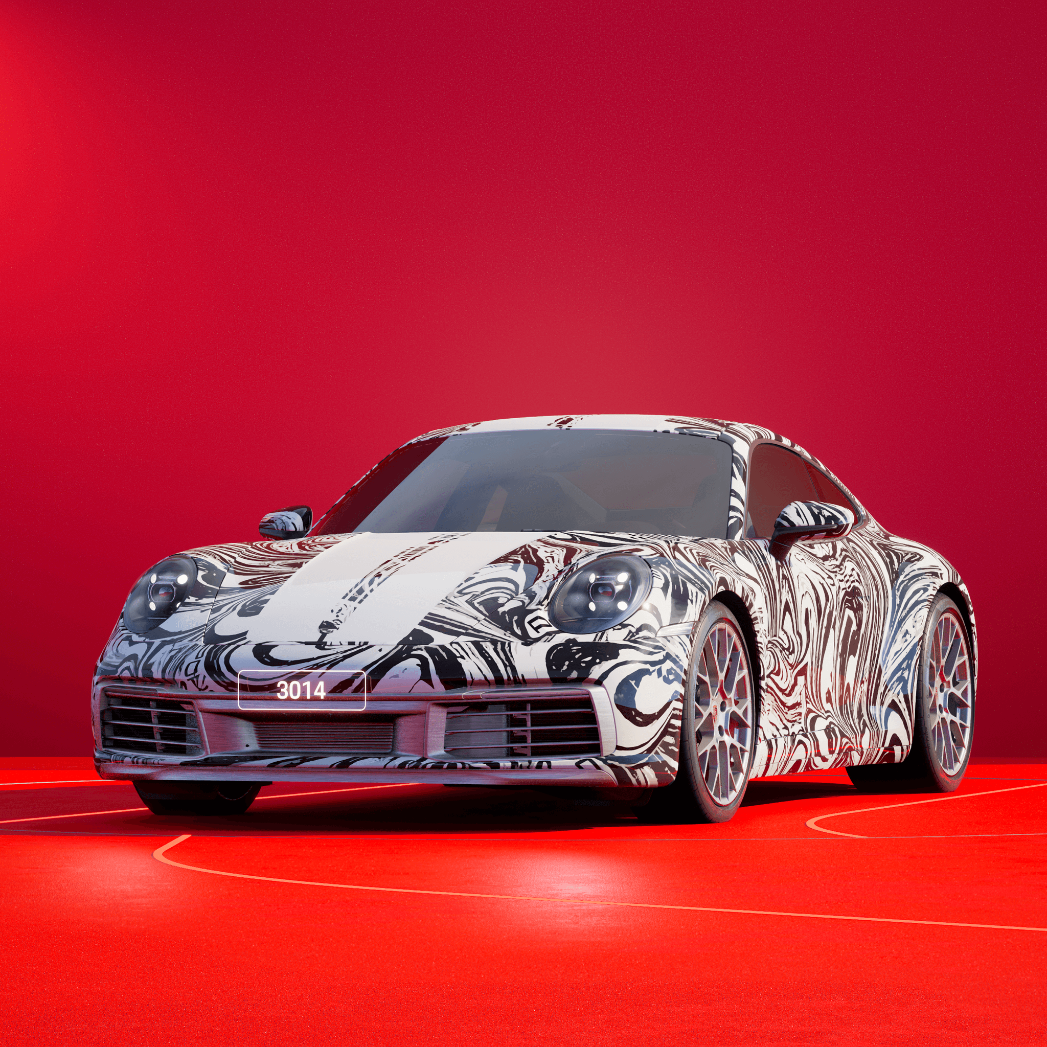 The PORSCHΞ 911 3014 image in phase