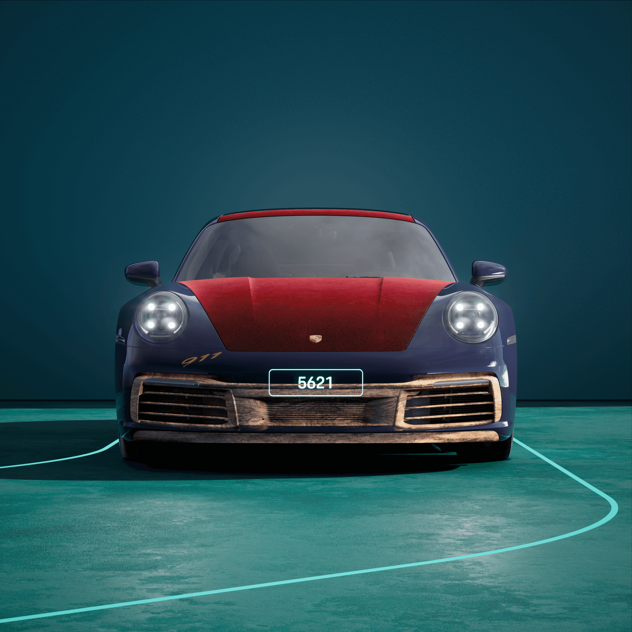 The PORSCHΞ 911 5621 image in phase