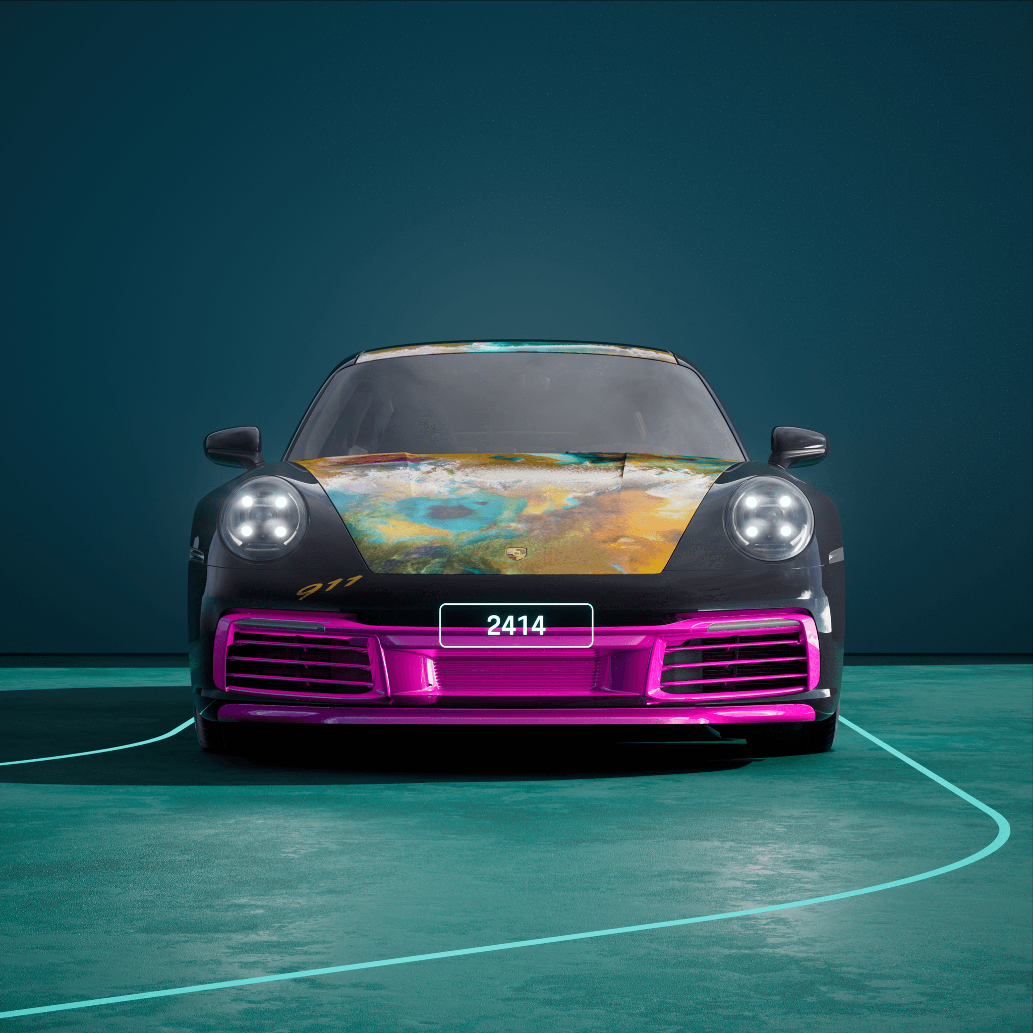 The PORSCHΞ 911 2414 image in phase