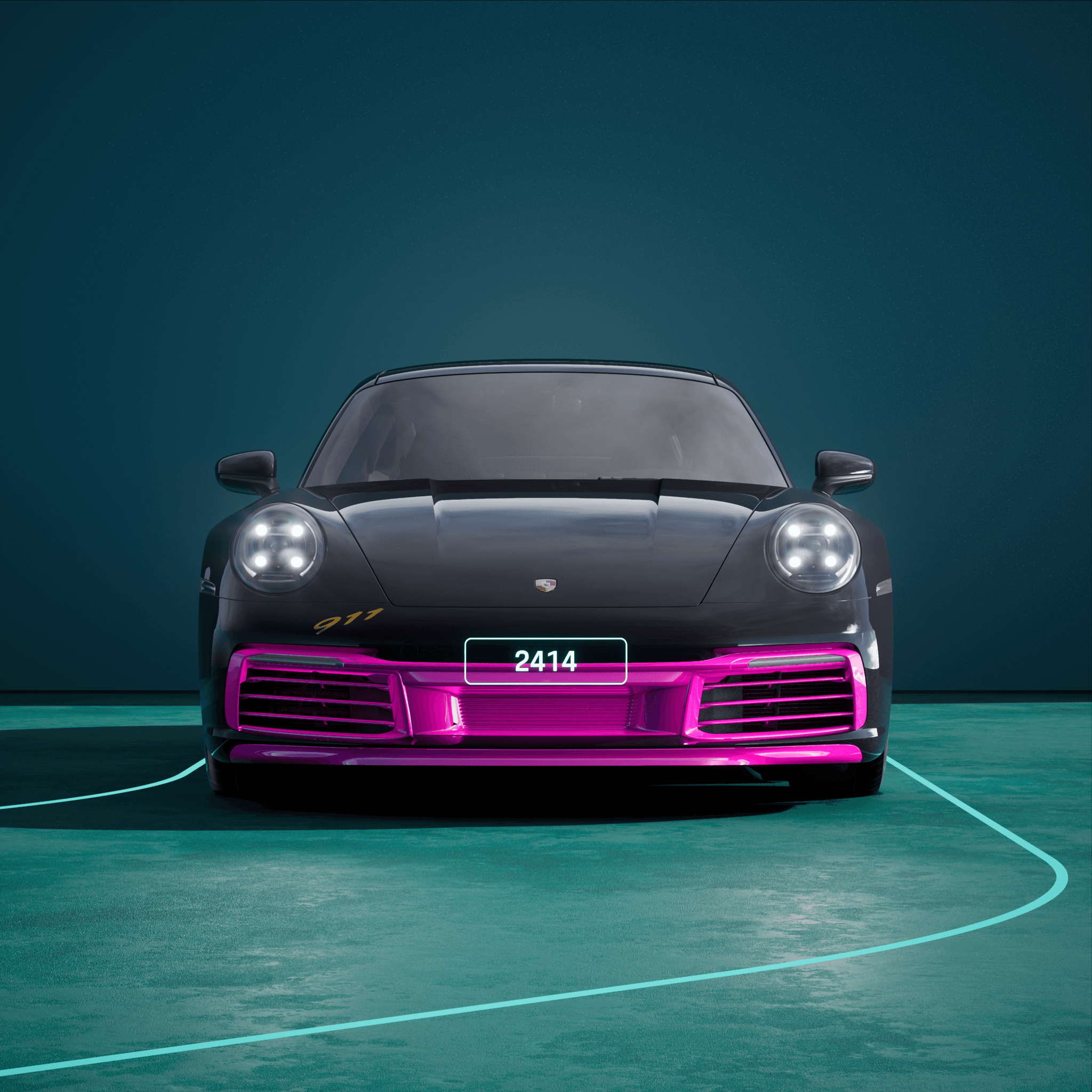 The PORSCHΞ 911 2414 image in phase
