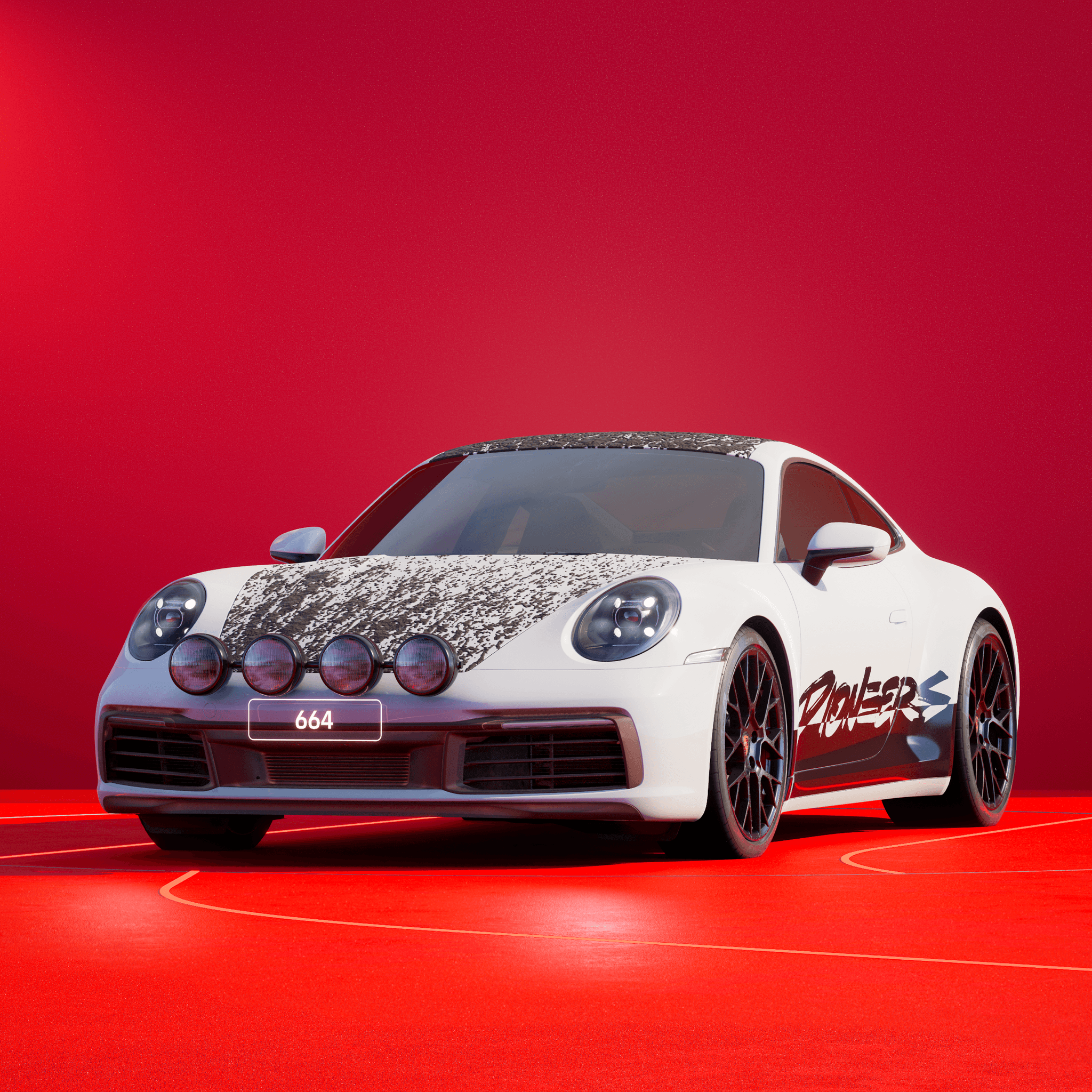 The PORSCHΞ 911 664 image in phase