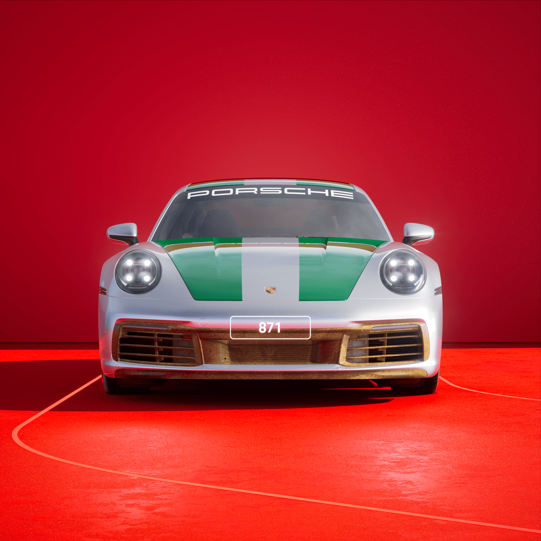 The PORSCHΞ 911 871 image in phase