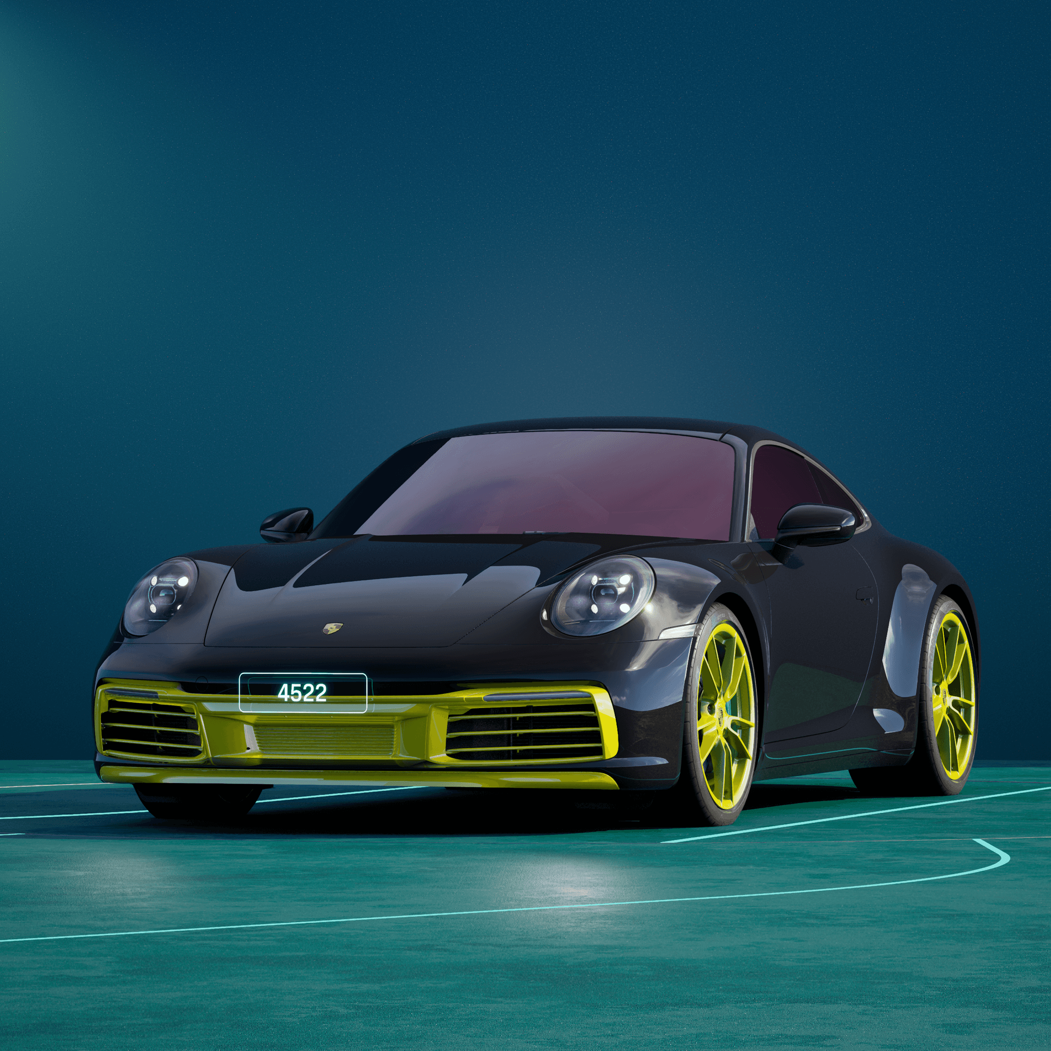 The PORSCHΞ 911 4522 image in phase