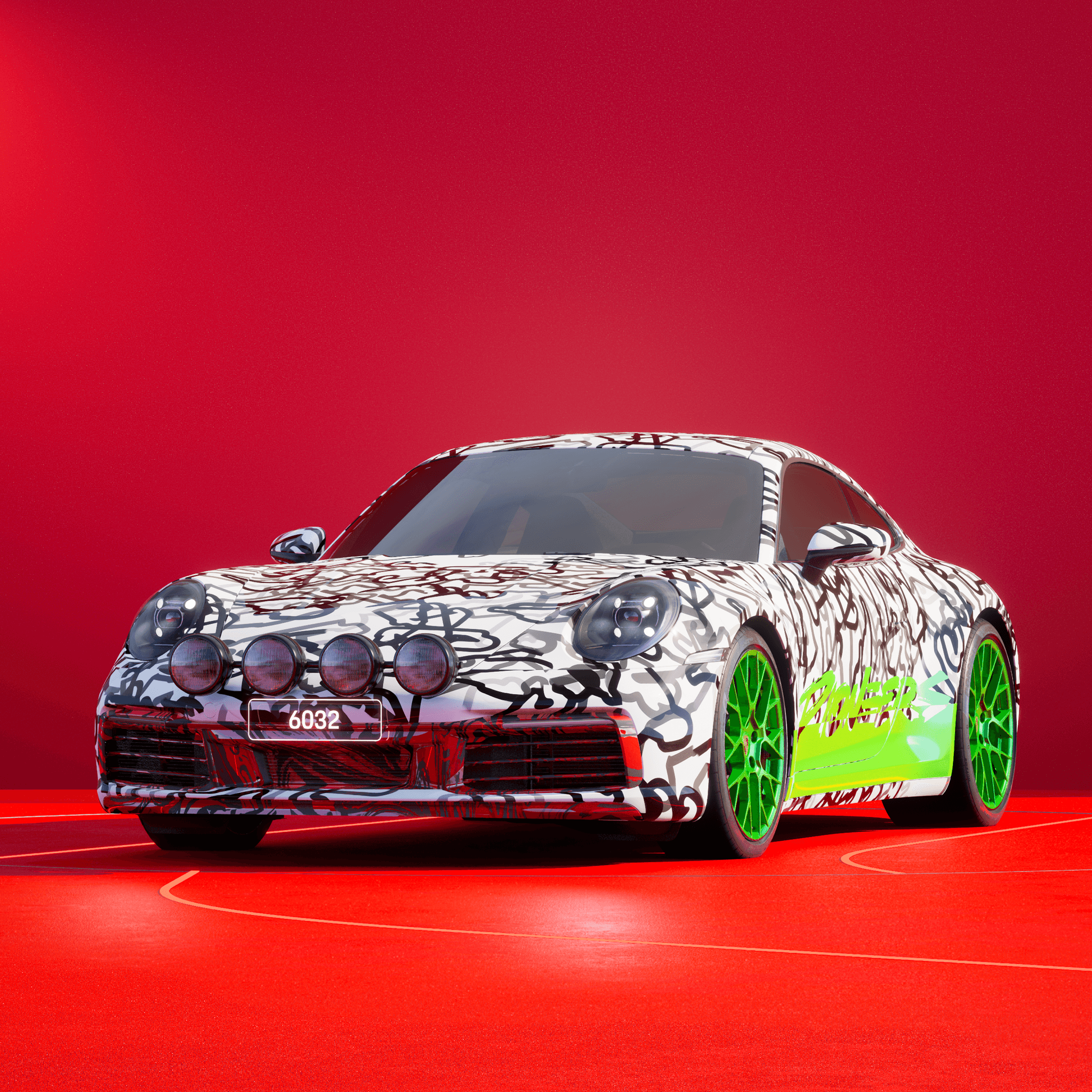 The PORSCHΞ 911 6032 image in phase