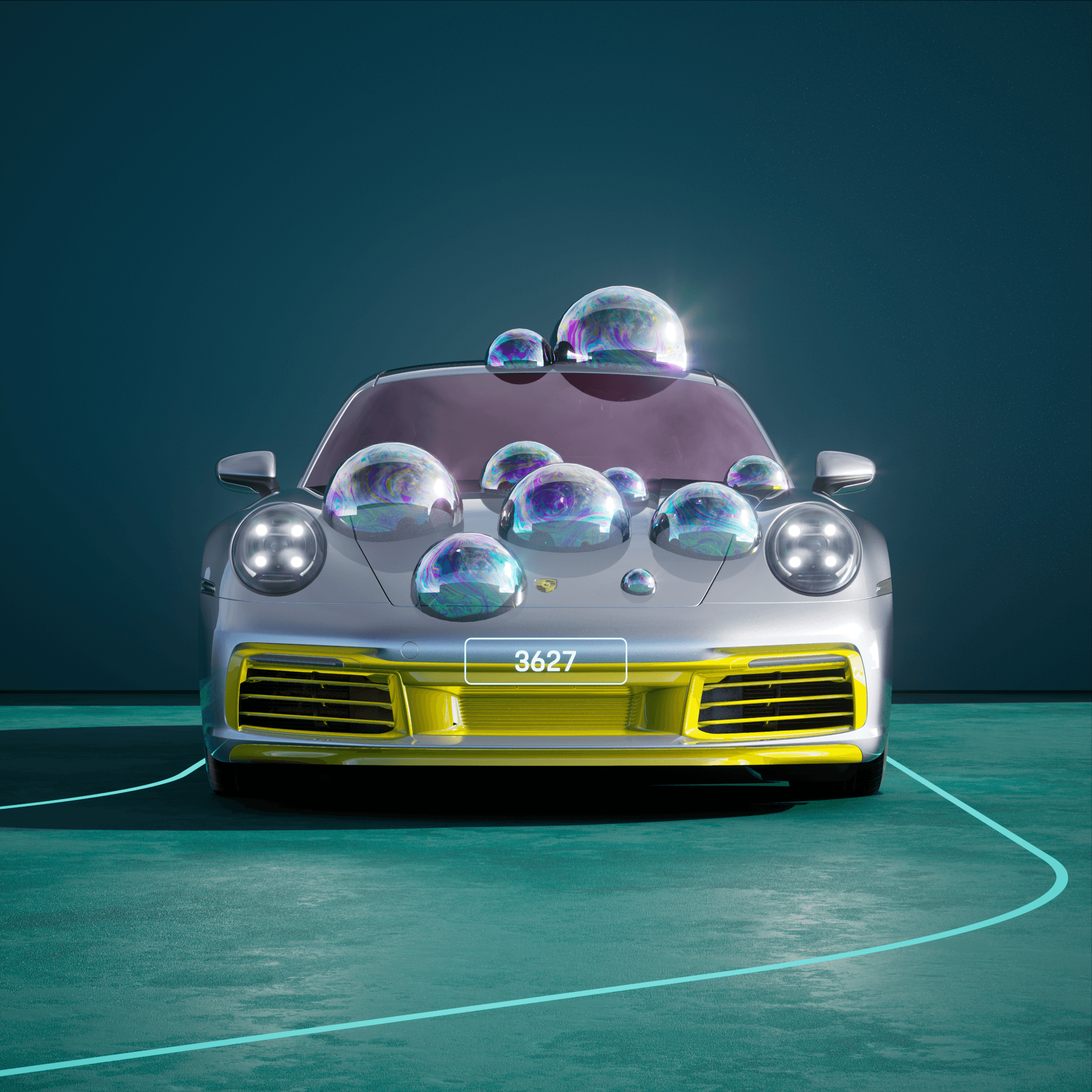 The PORSCHΞ 911 3627 image in phase