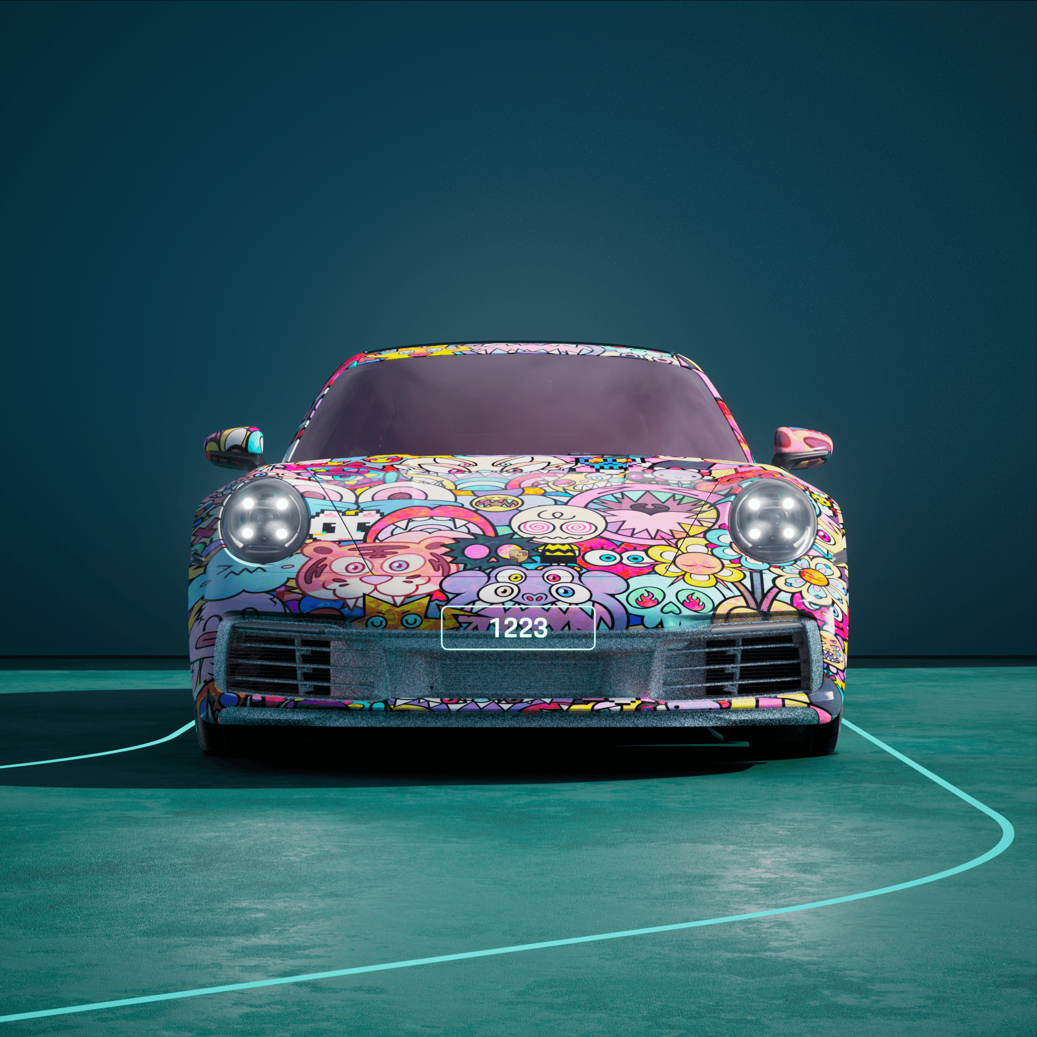 The PORSCHΞ 911 1223 image in phase